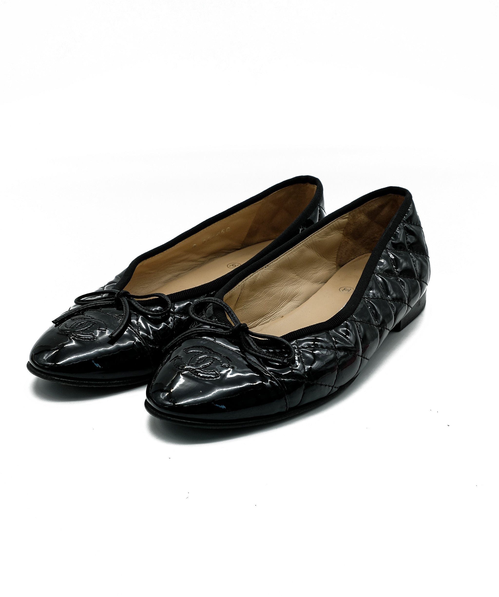 Chanel Chanel Black Ballerina 37.5 RJC1594