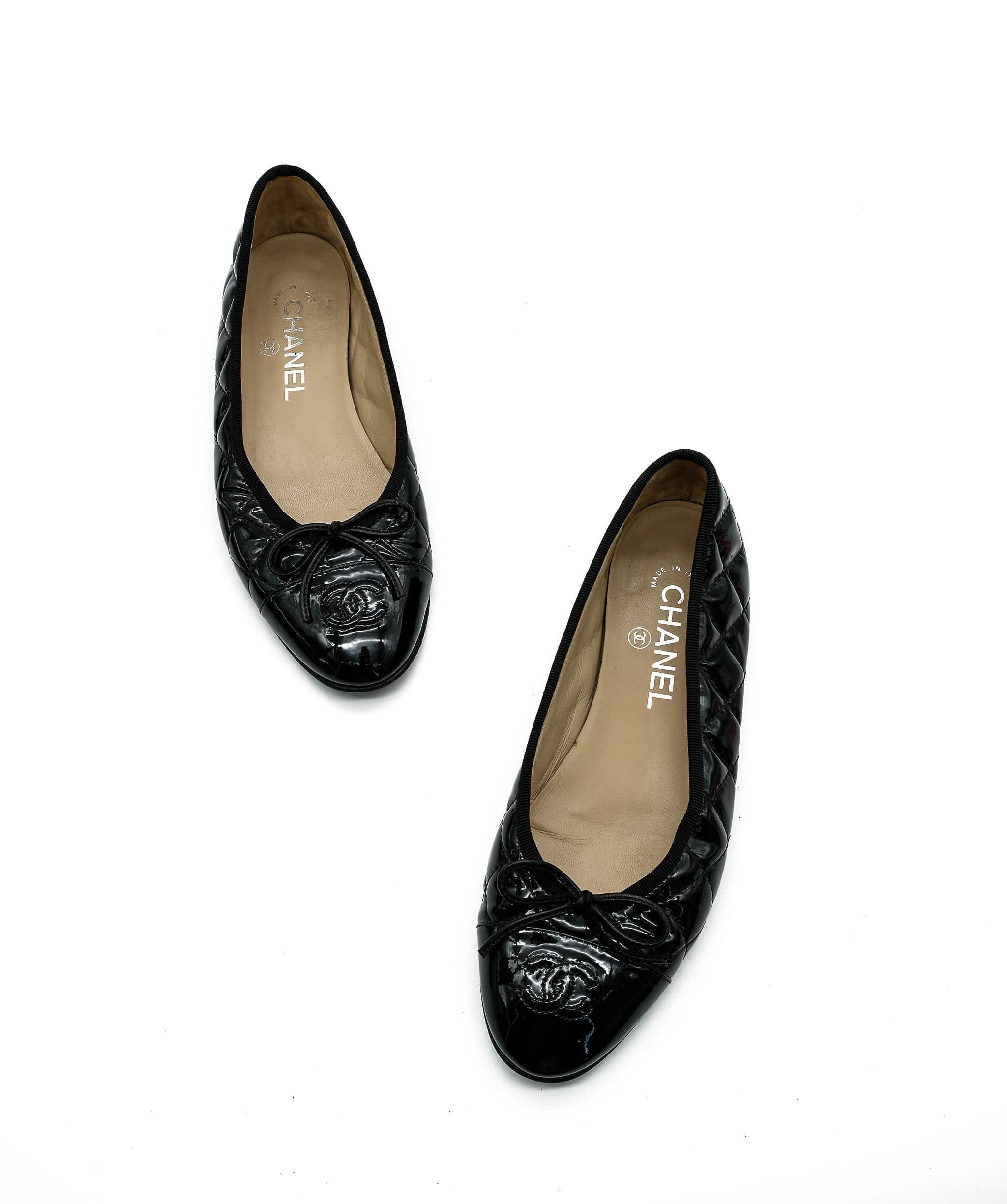 Chanel Chanel Black Ballerina 37.5 RJC1594