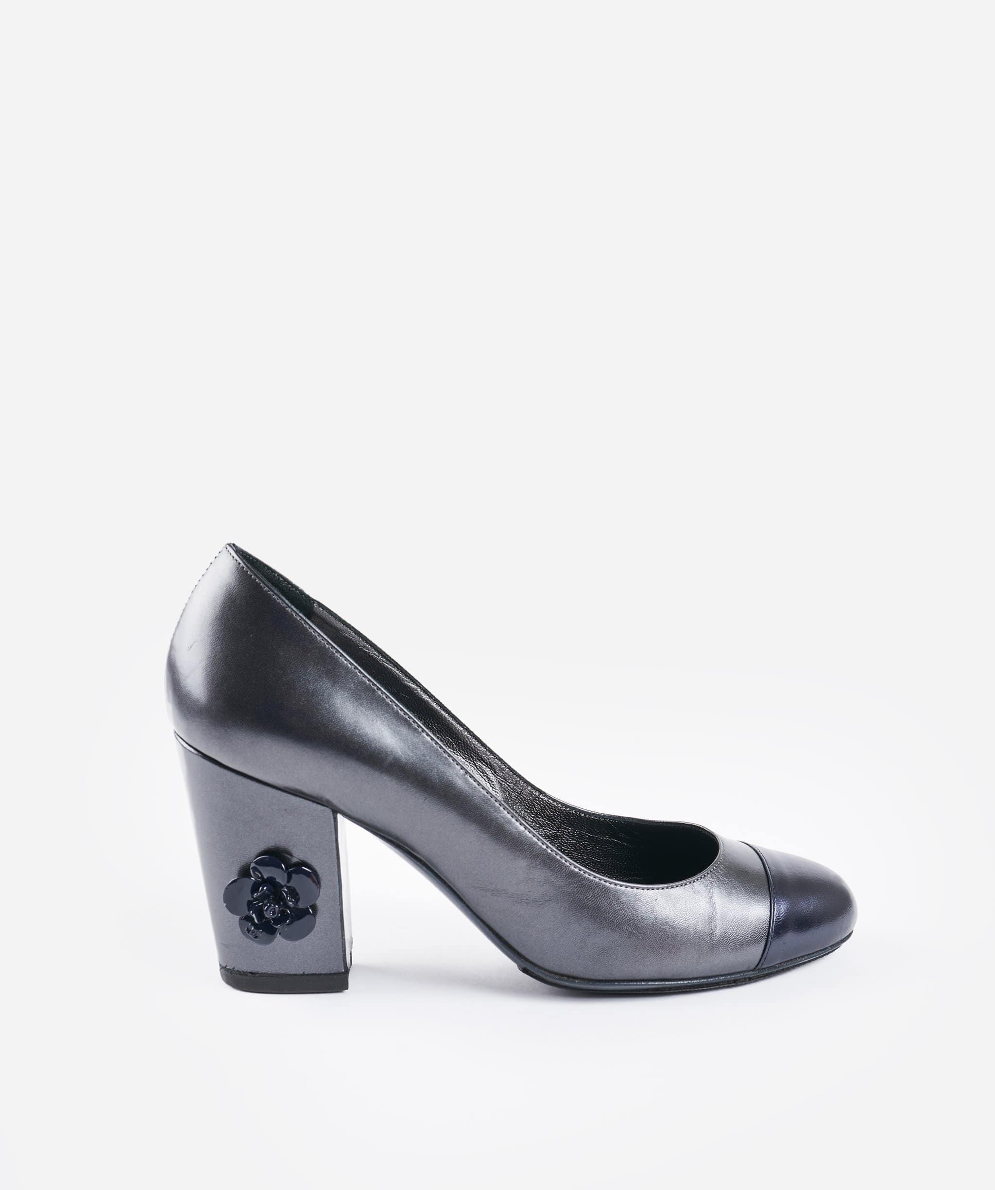 Chanel Chanel black heels camelia