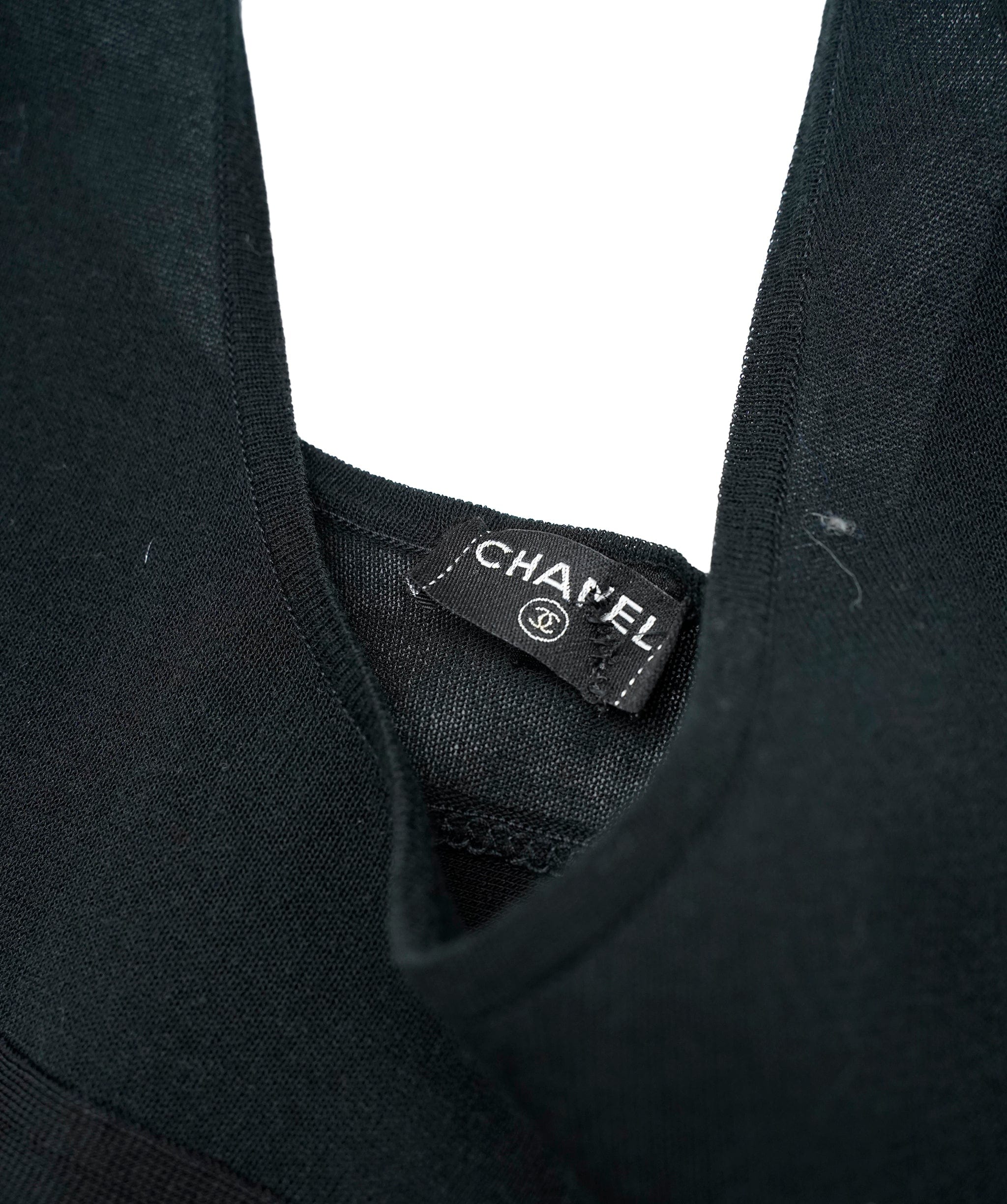 Chanel Chanel Black Jersey Chenille Dress ASL4601