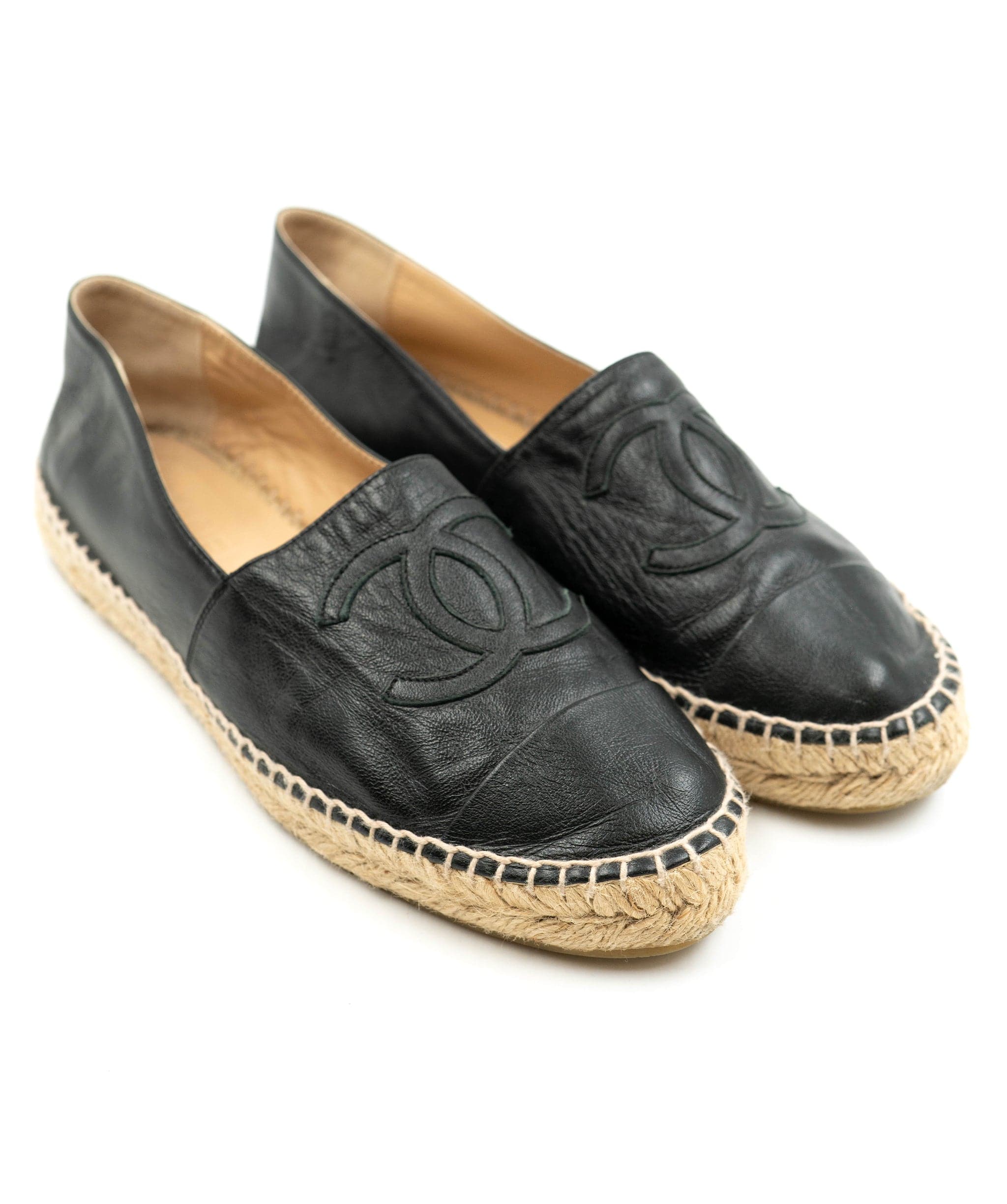 Chanel chanel black loafers CC ASC1366