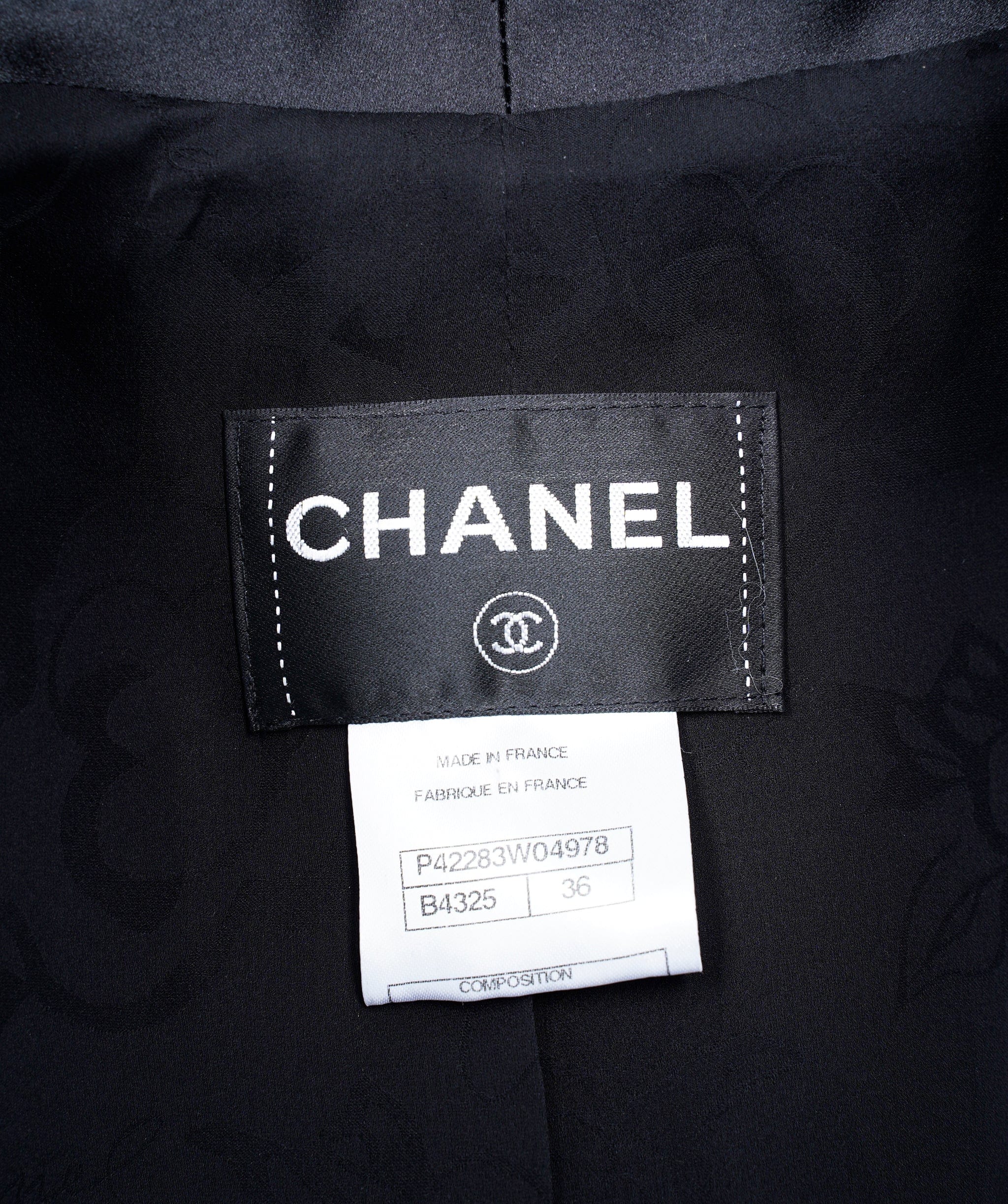 Chanel Chanel black tux jacket with sequins on top ASL3816