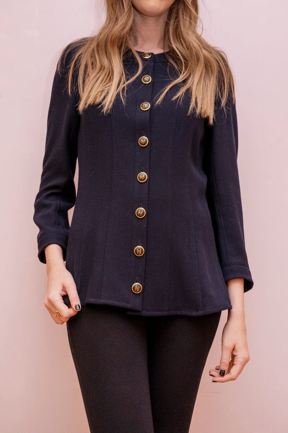 Chanel Chanel Boutique Navy CC Jacket - ASL2753