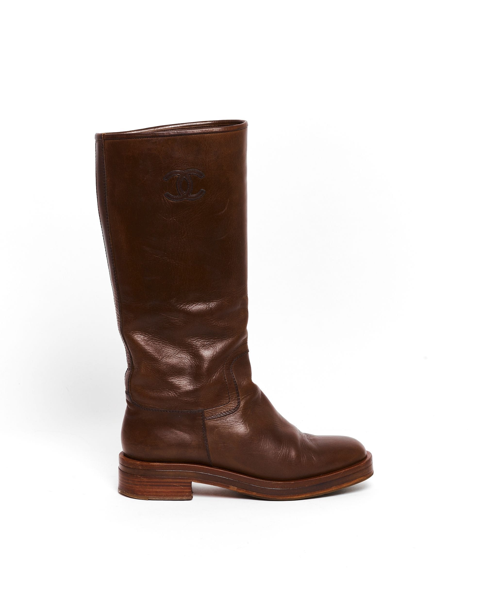 Chanel Chanel Brown Calf Boots