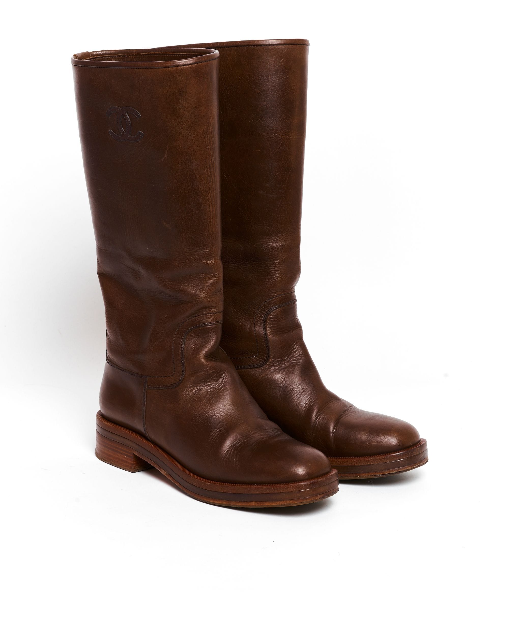 Chanel Chanel Brown Calf Boots