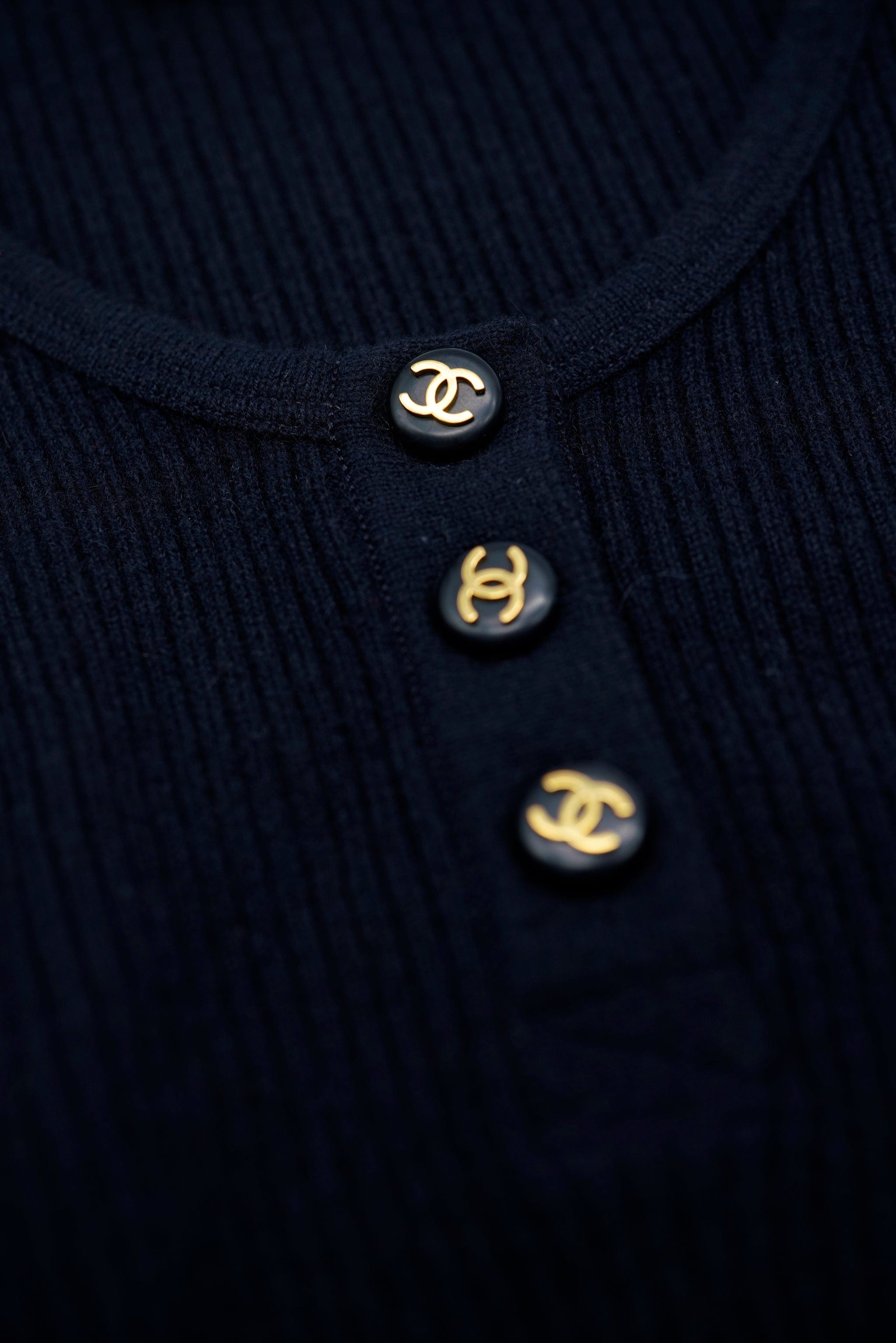 Chanel Chanel CC Buttons Cashmere Sweater  ASL6383