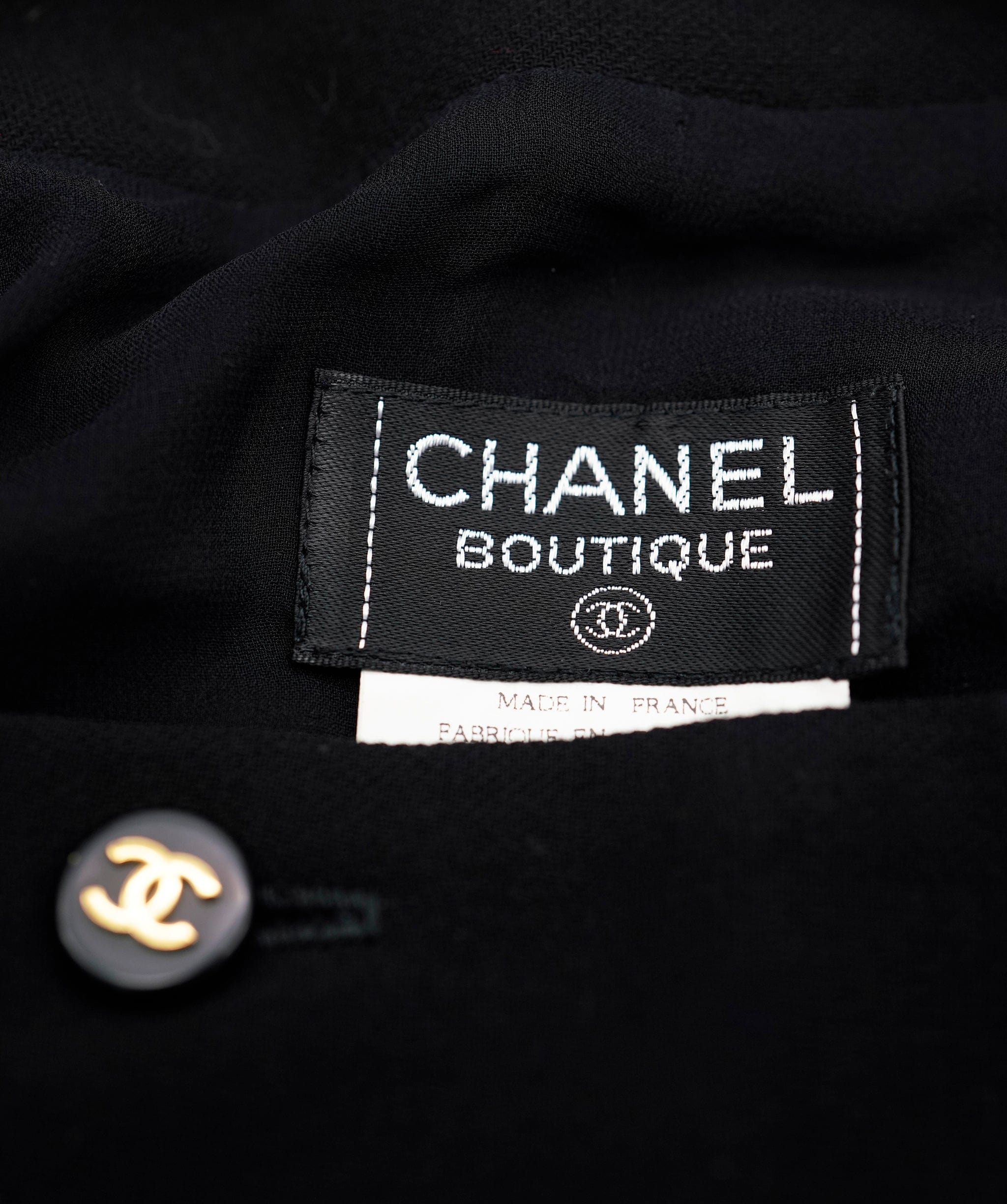 Chanel Chanel CC Buttons Mini Skirt Black ASL6394