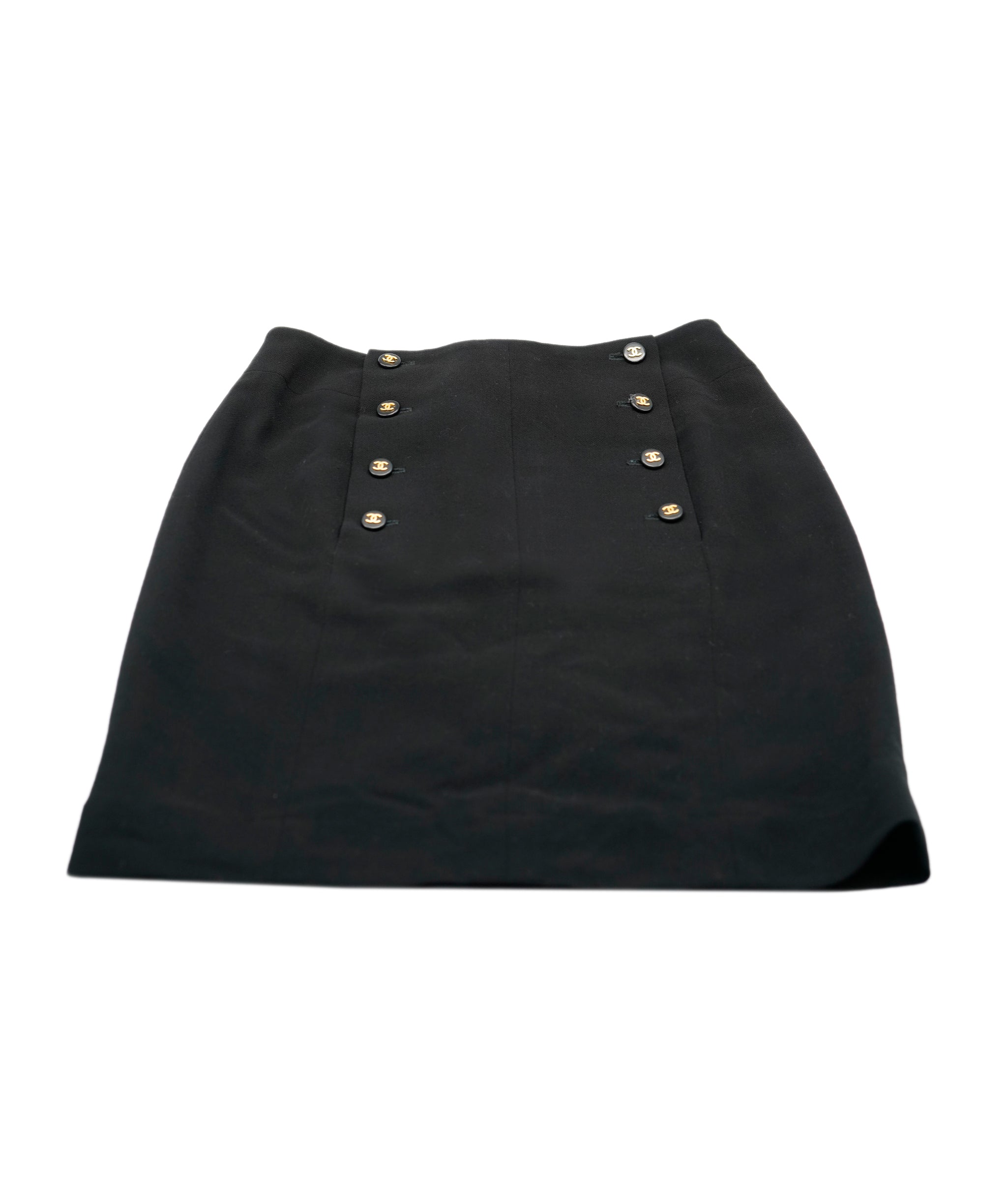 Chanel Chanel CC Buttons Mini Skirt Black ASL6394