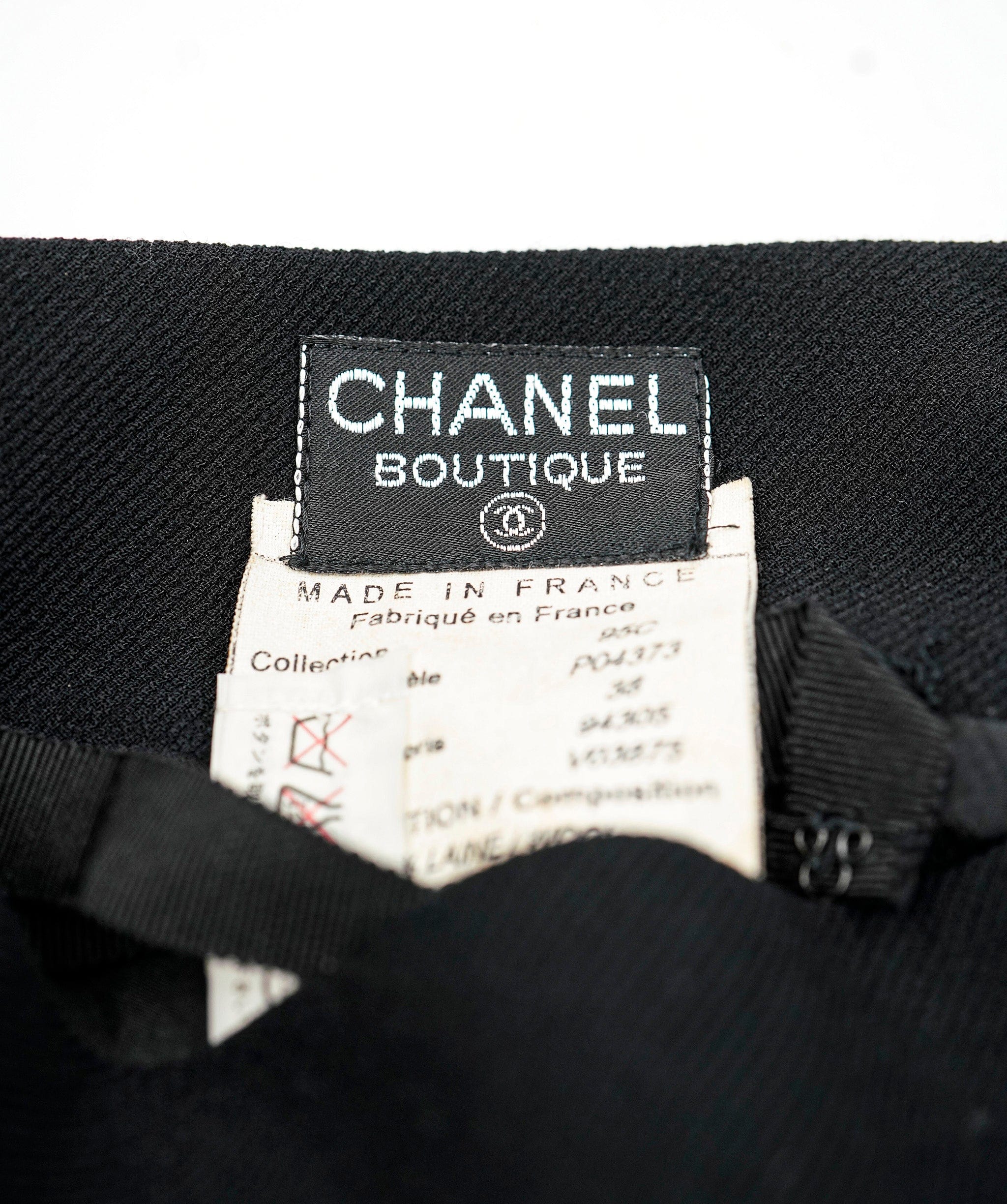 Chanel Chanel CC Buttons Skirt Black ASL5021