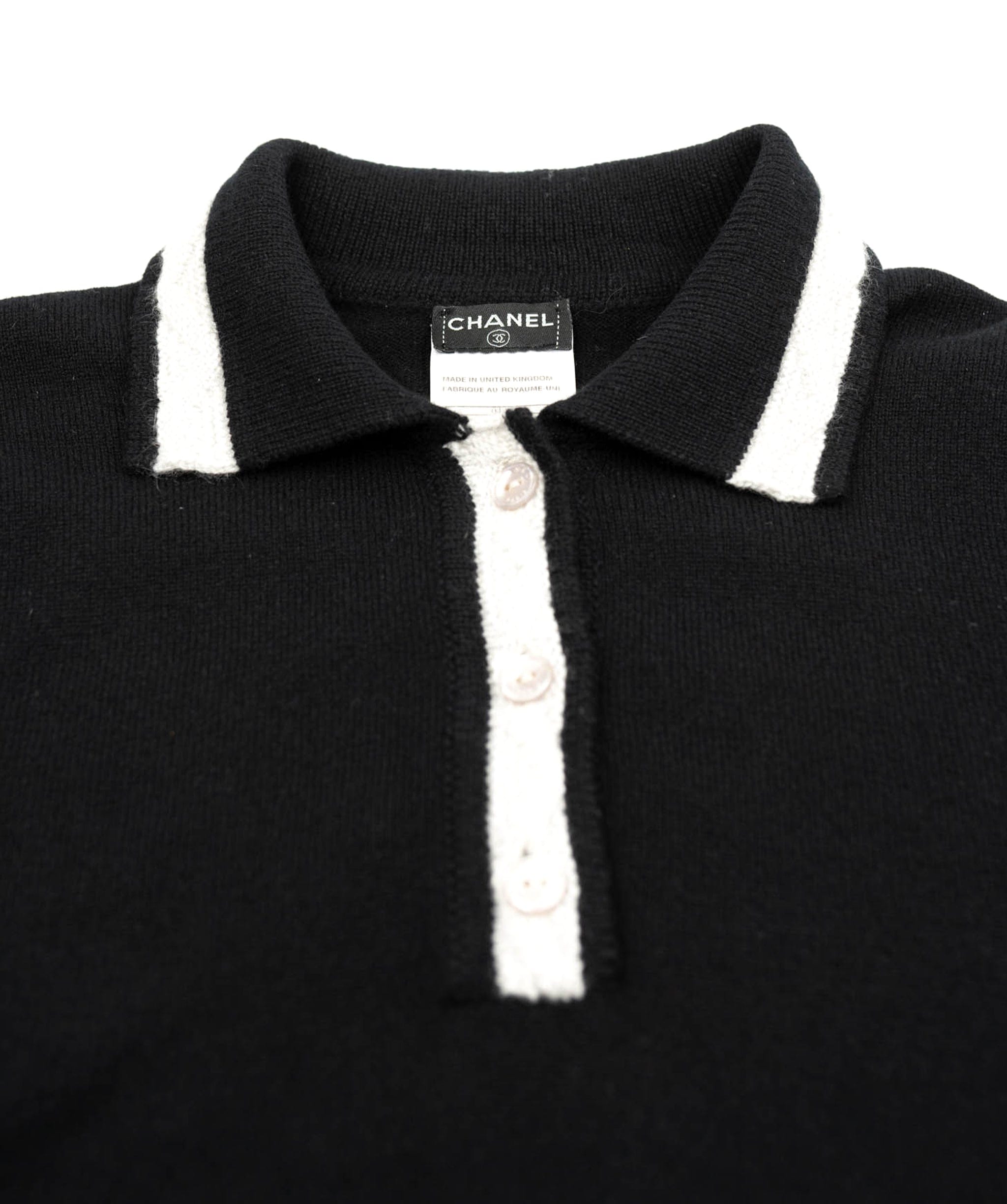 Chanel Chanel CC Cashmere Polo Black ASL4874