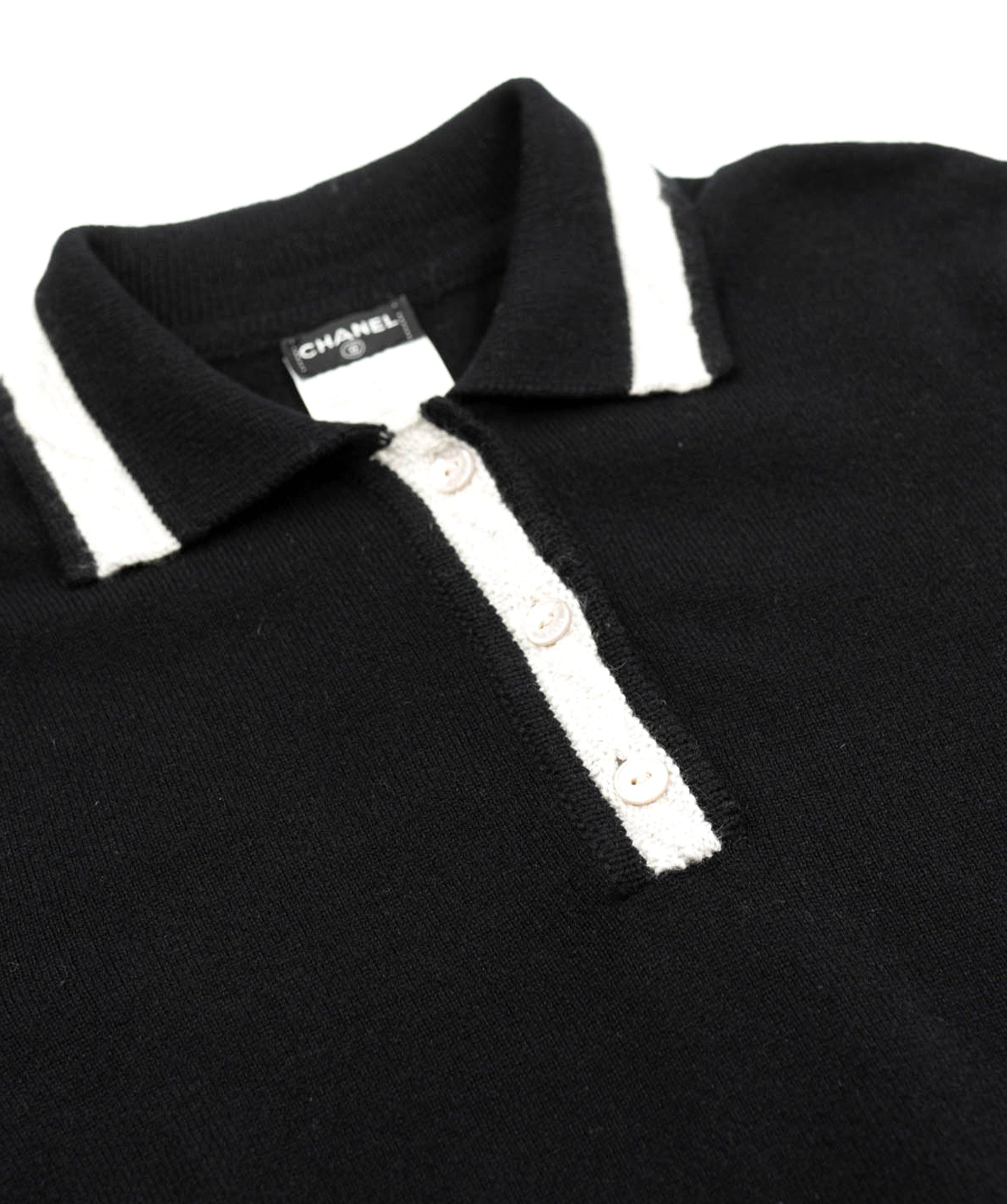 Chanel Chanel CC Cashmere Polo Black ASL4874