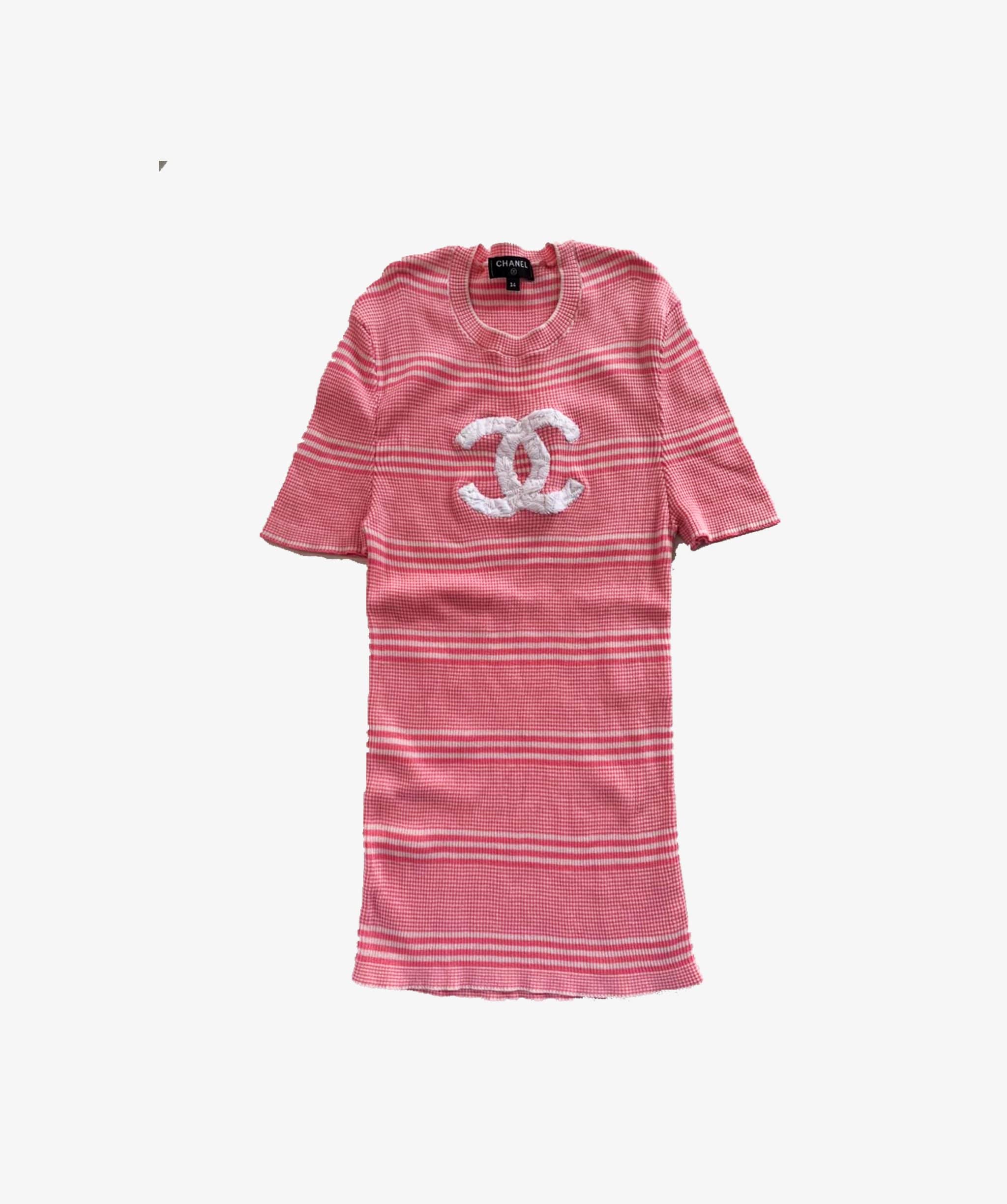 Chanel Chanel CC Knit Pink Top