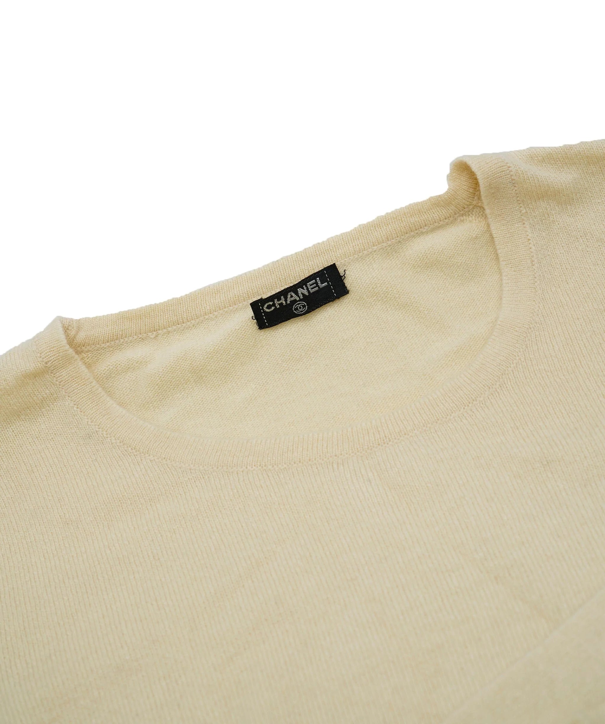 Chanel Chanel CC Pocket Cashmere Top Ivory ASL5395