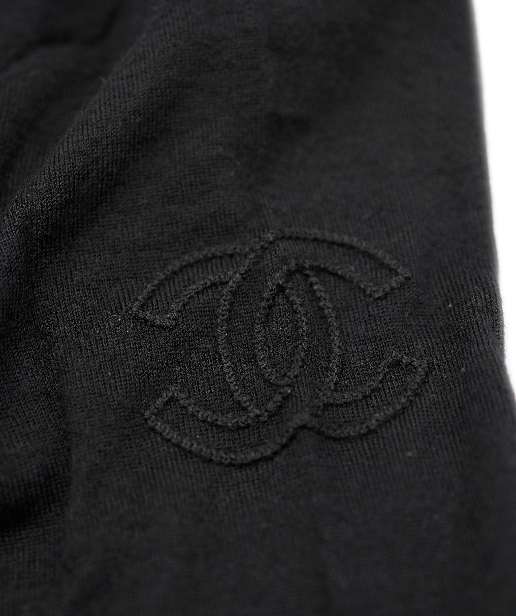 Chanel Chanel CC sleeve cashmere Cardigan black  ASL5765