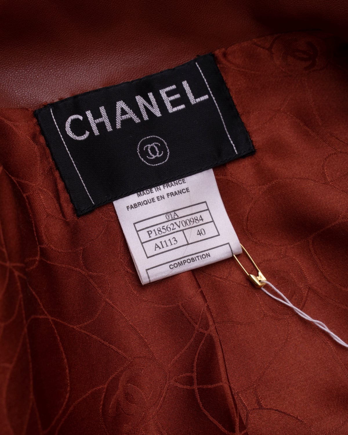 Chanel Chanel Cognac Lamb Leather Blazer Jacket - ASL1916