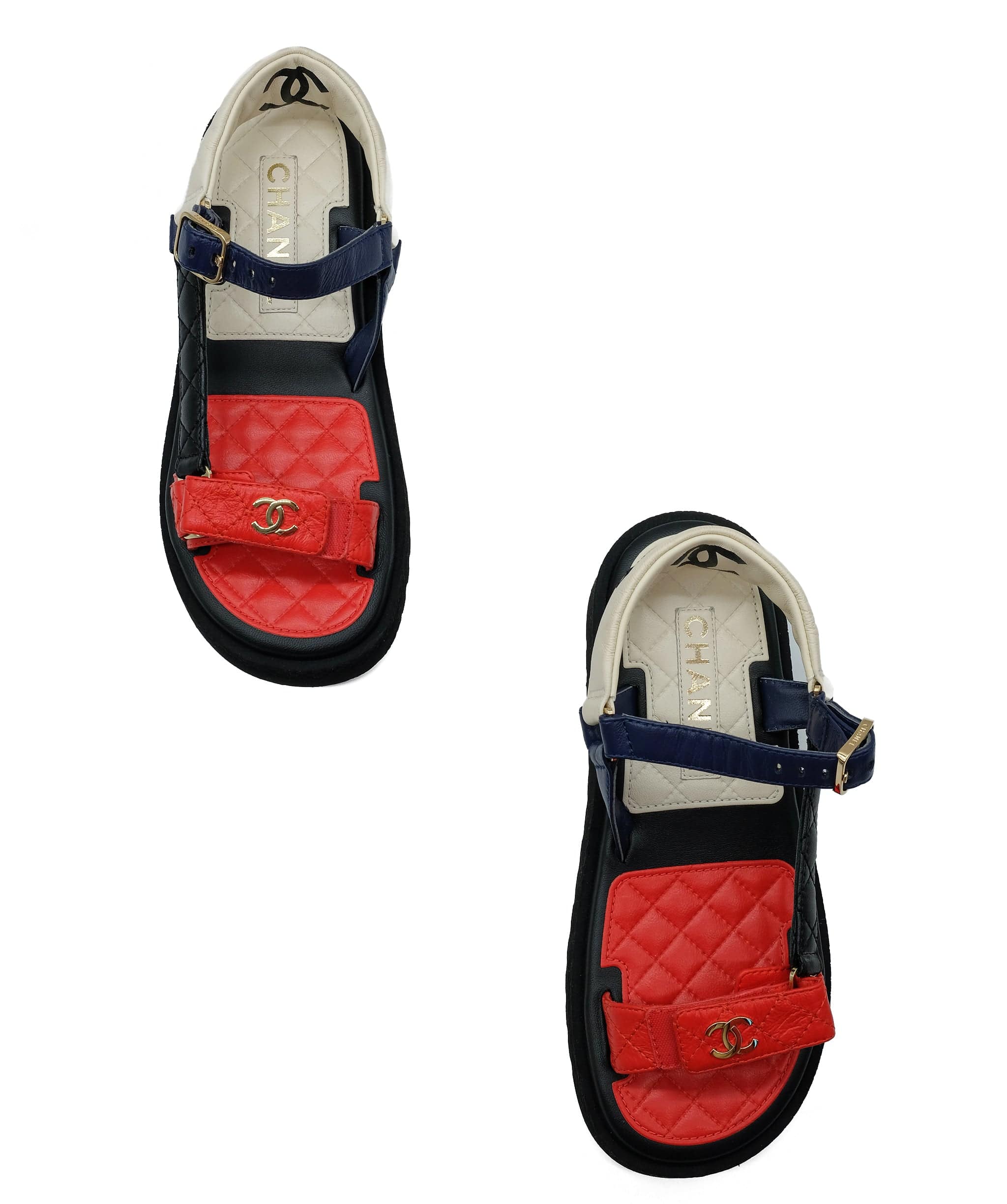 Chanel Chanel Daddy Sandals 37.5 RJC2172