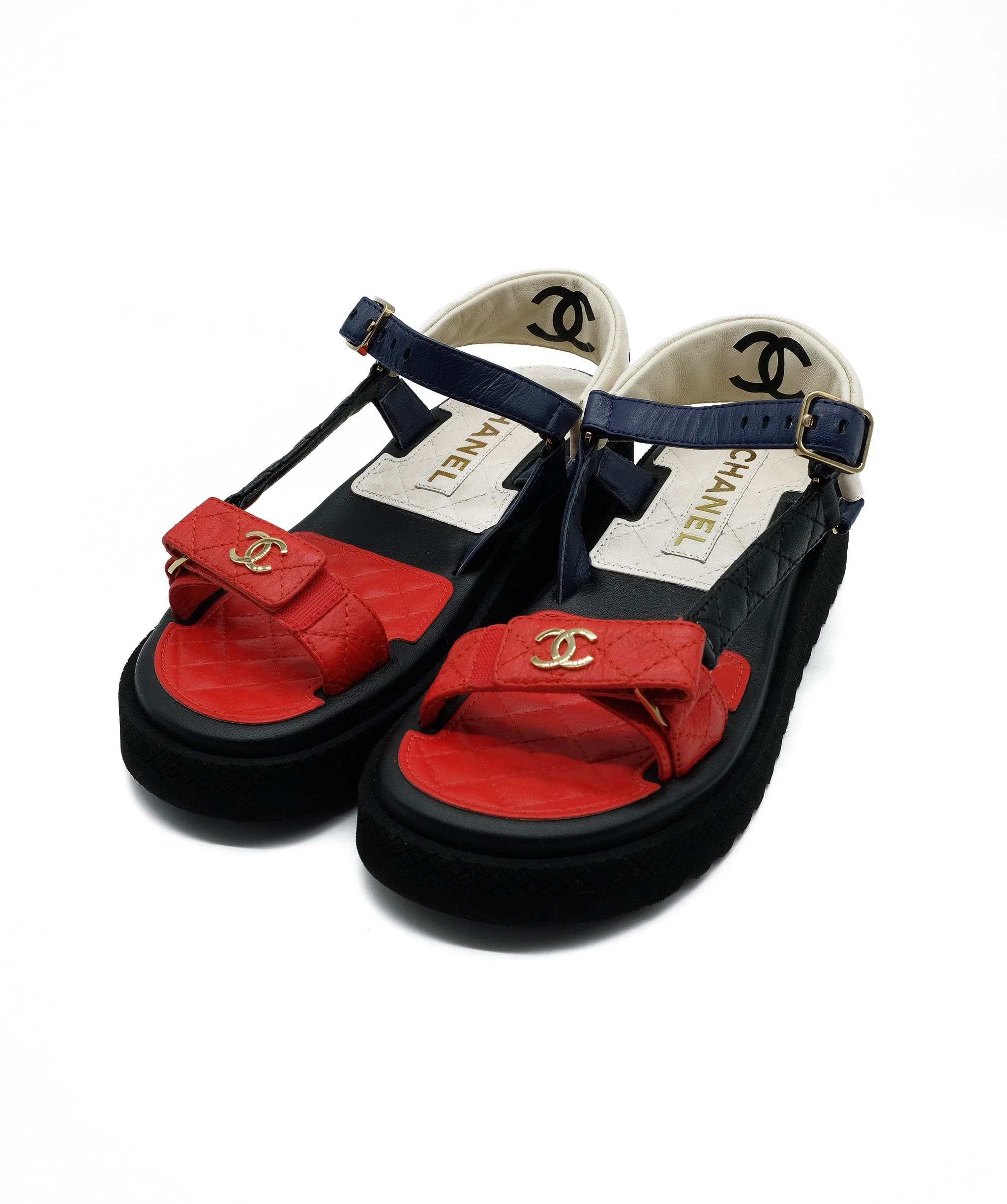 Chanel Chanel Daddy Sandals 37.5 RJC2172