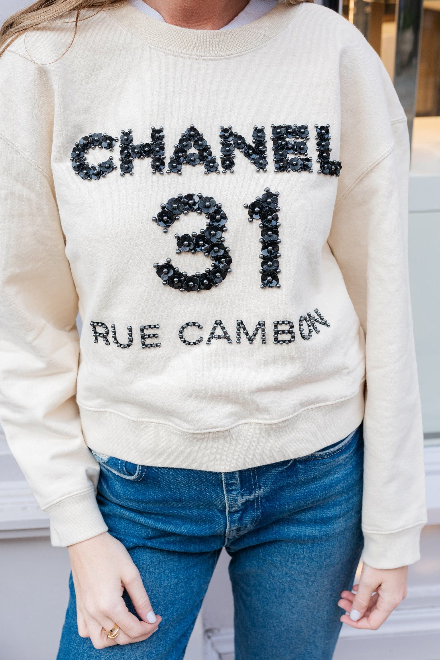 Chanel Chanel Ecru Cotton Jumper L - AGC1035