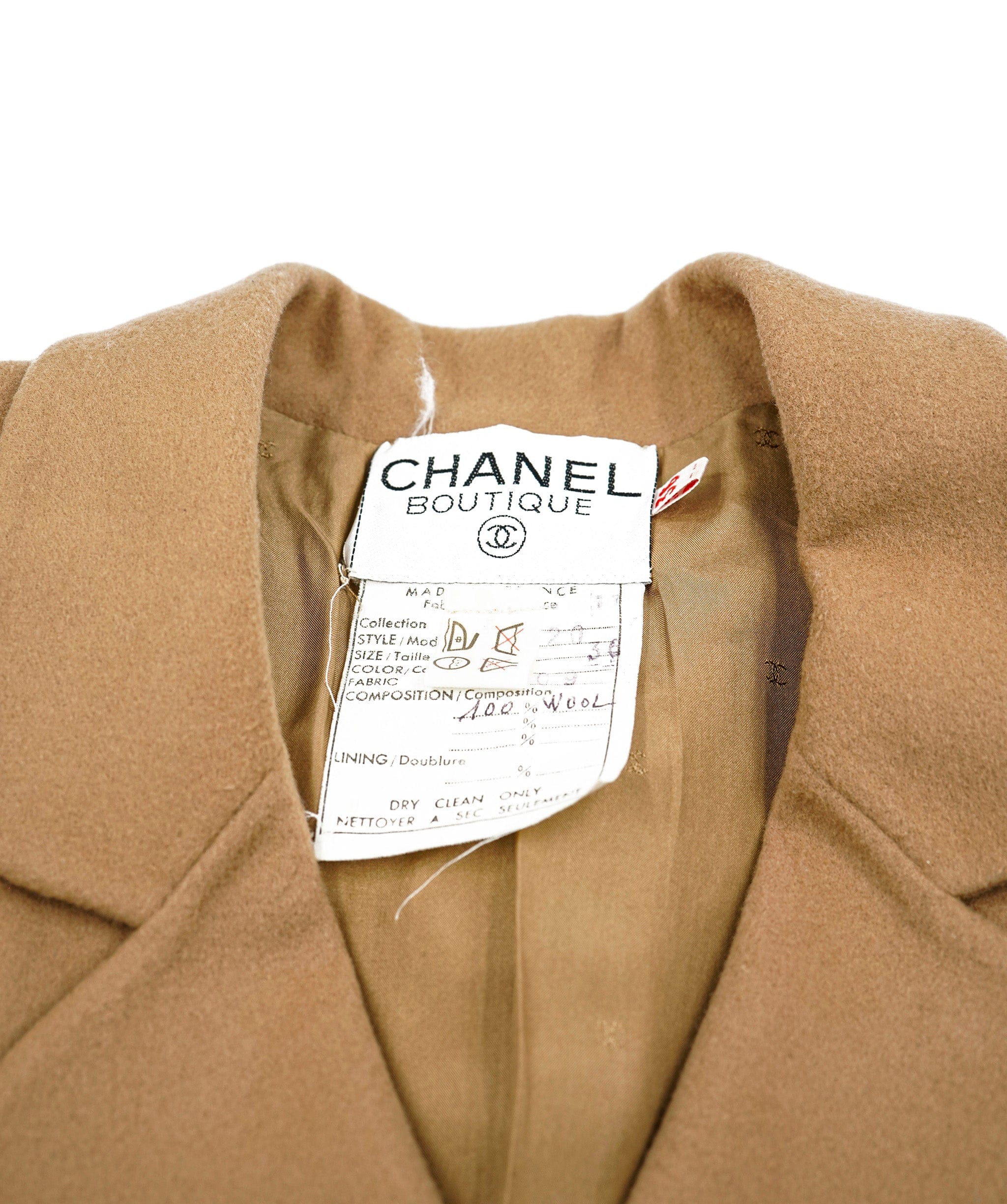 Chanel Chanel Gold Buttons Skirt Suit Beige ASL5019