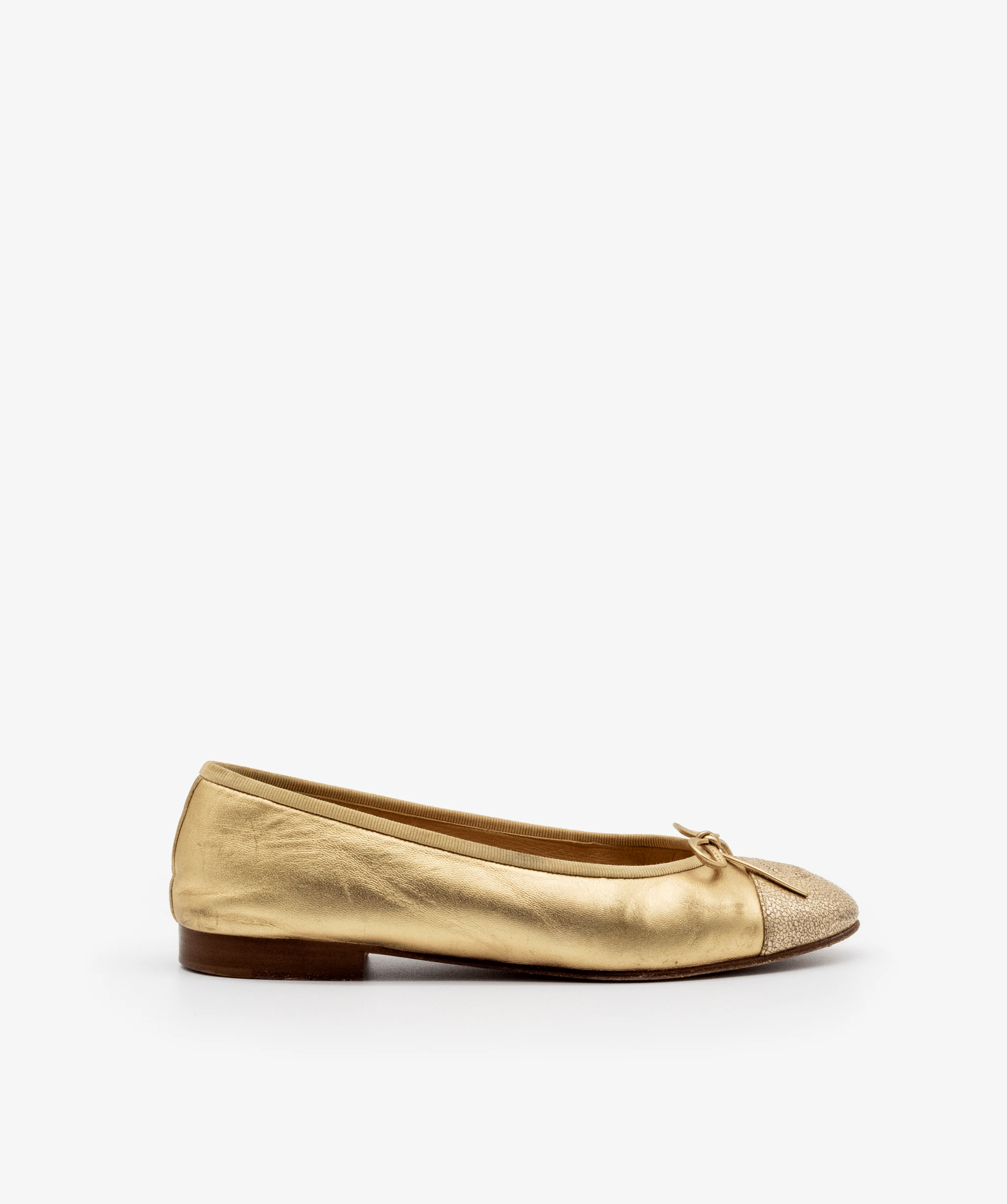 Chanel Chanel Gold CC ballerinas