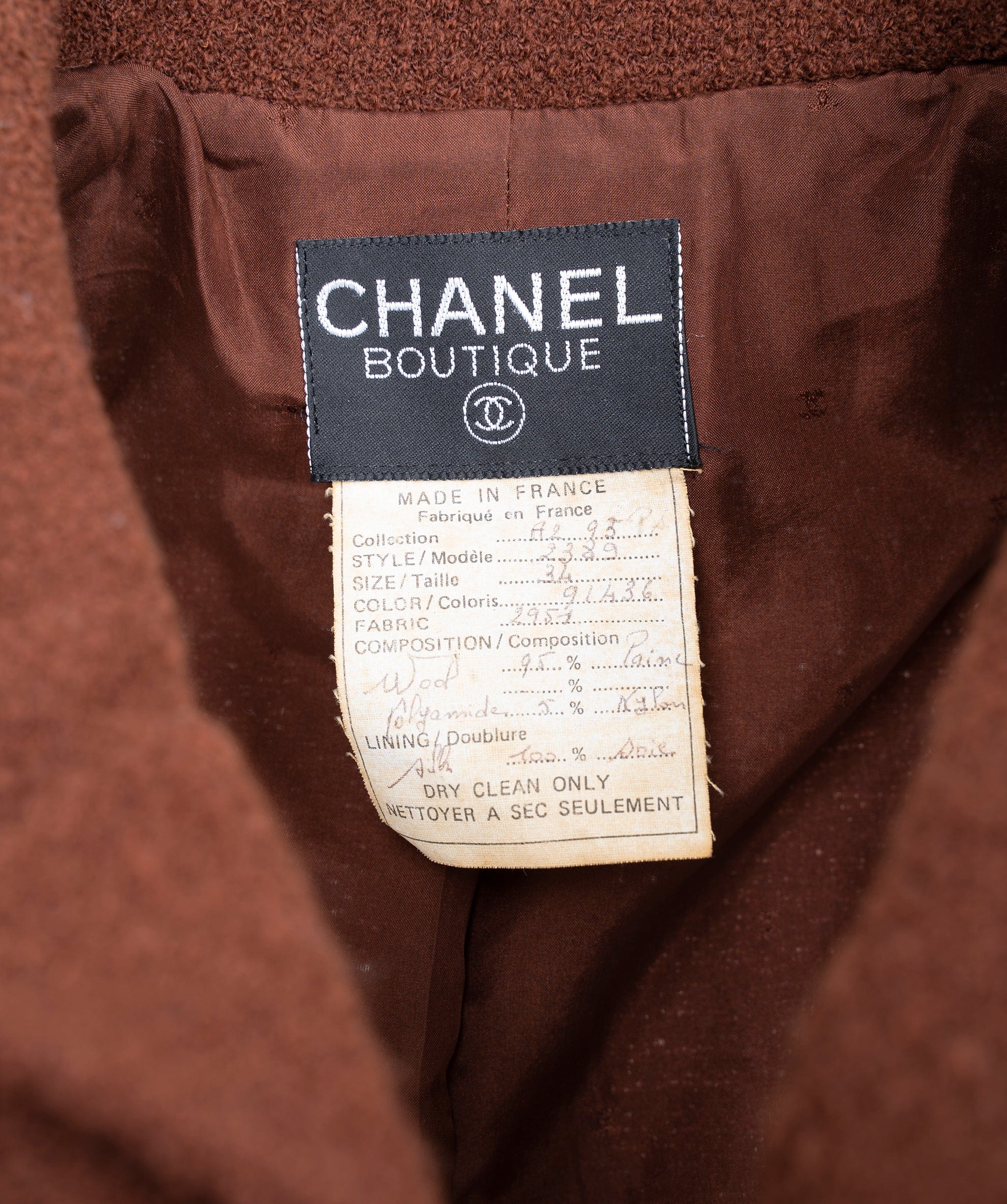 Chanel Chanel Gold CC Buttons Jacket Brown ASL4926