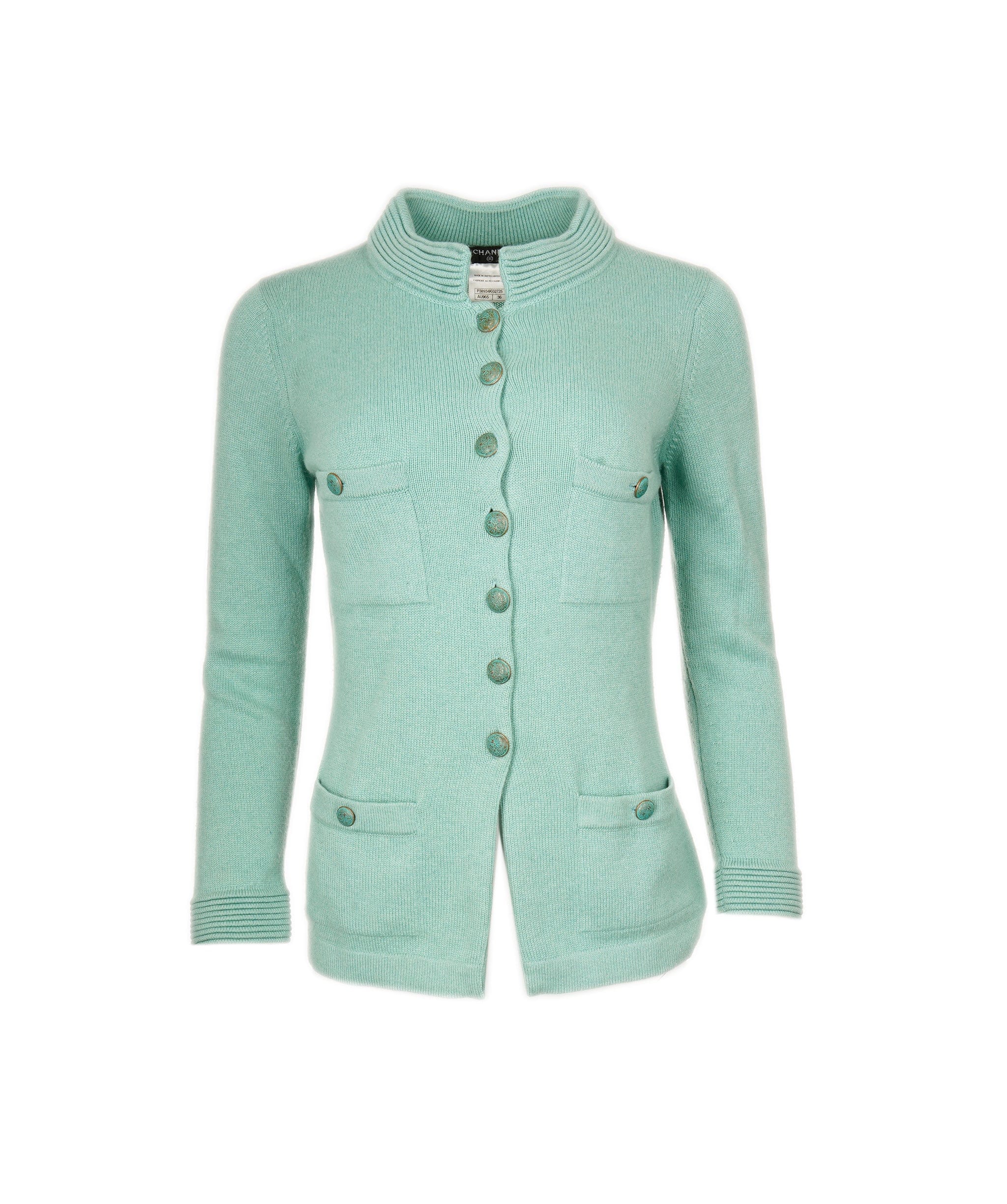 Chanel Chanel green cashmere cardigan AWL4633