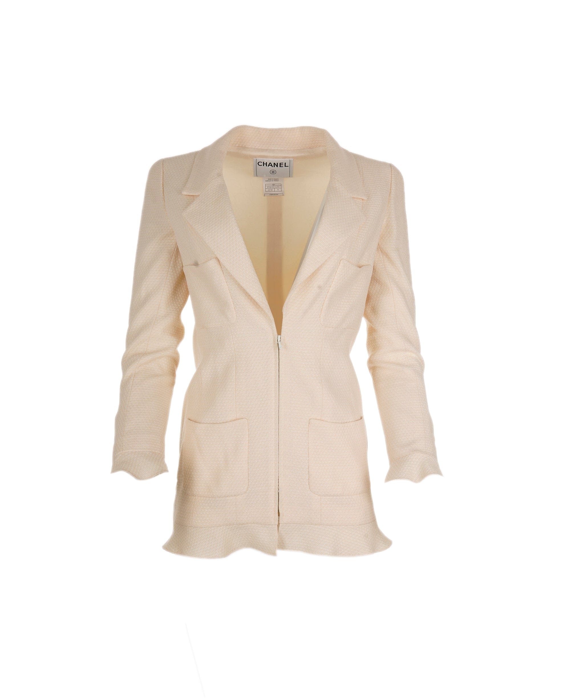 Chanel Chanel Half Zip Jacket Ivory ASL5141