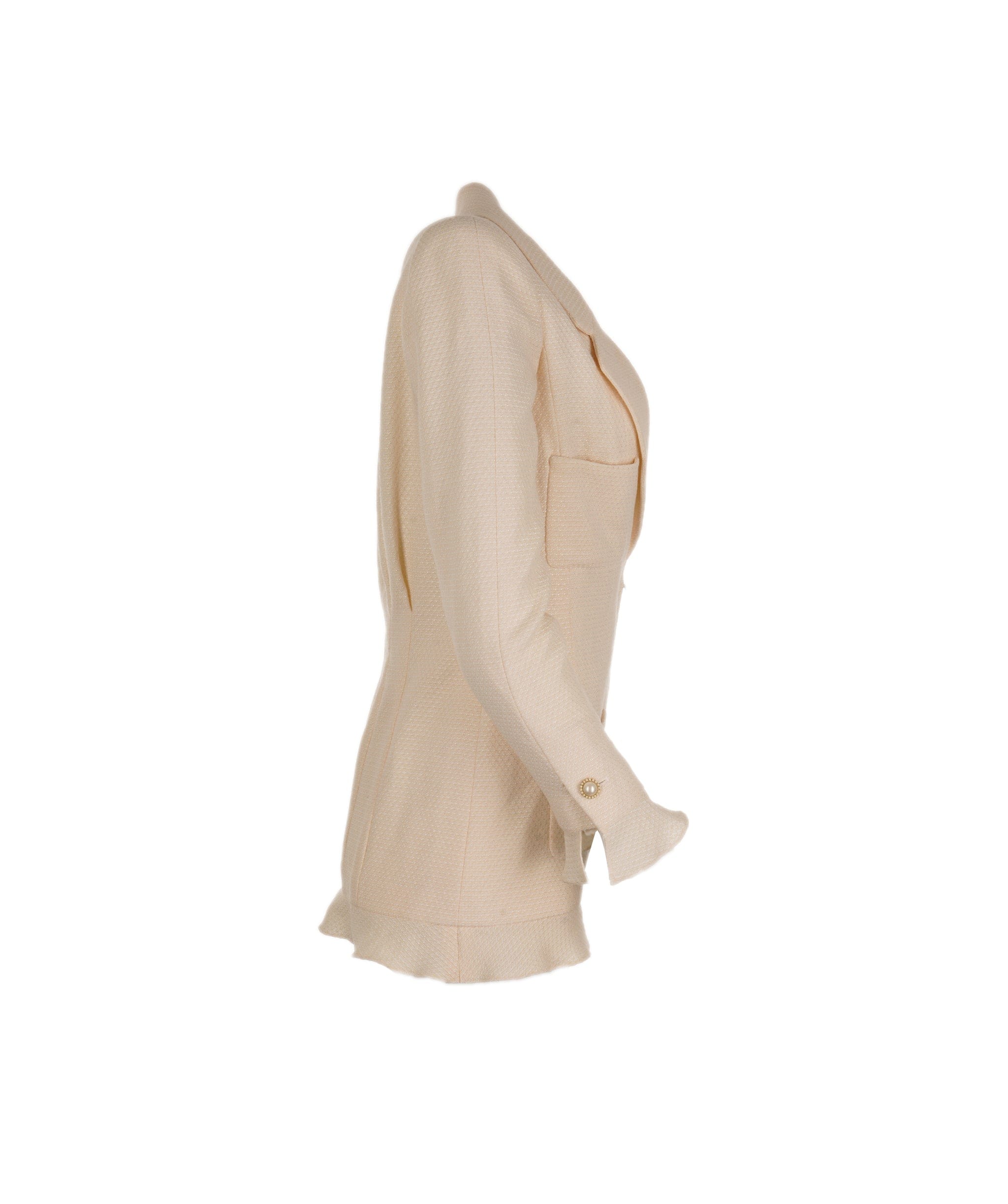 Chanel Chanel Half Zip Jacket Ivory ASL5141