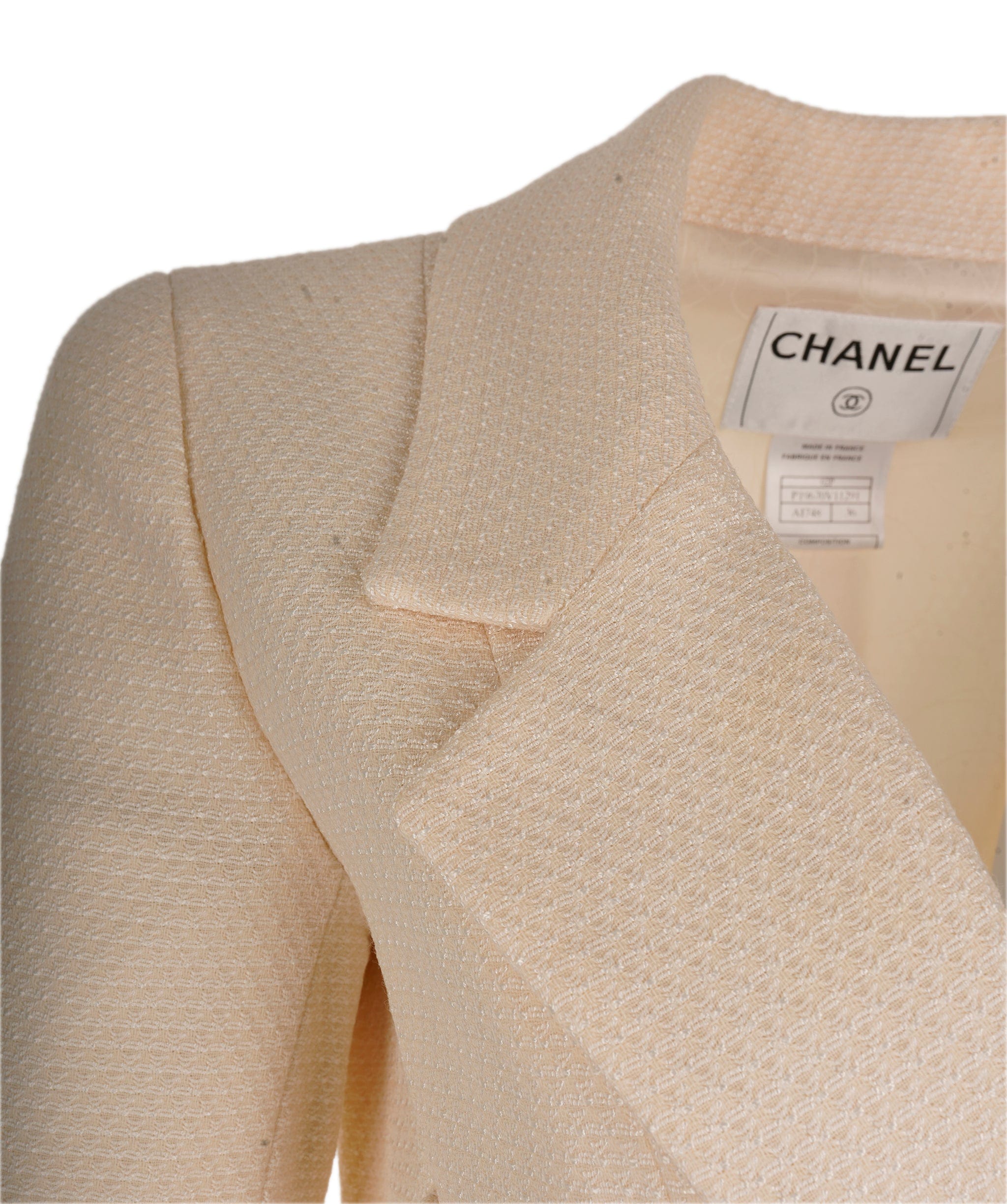 Chanel Chanel Half Zip Jacket Ivory ASL5141