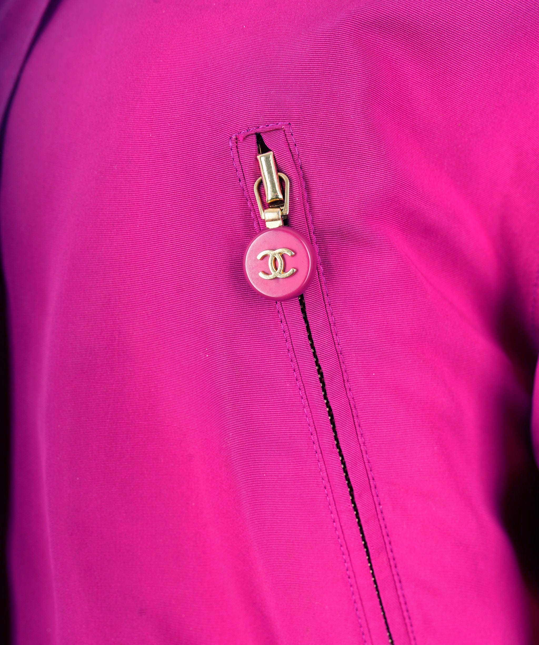 Chanel Chanel Hooded Full Zip Jacket Pink ASL7172