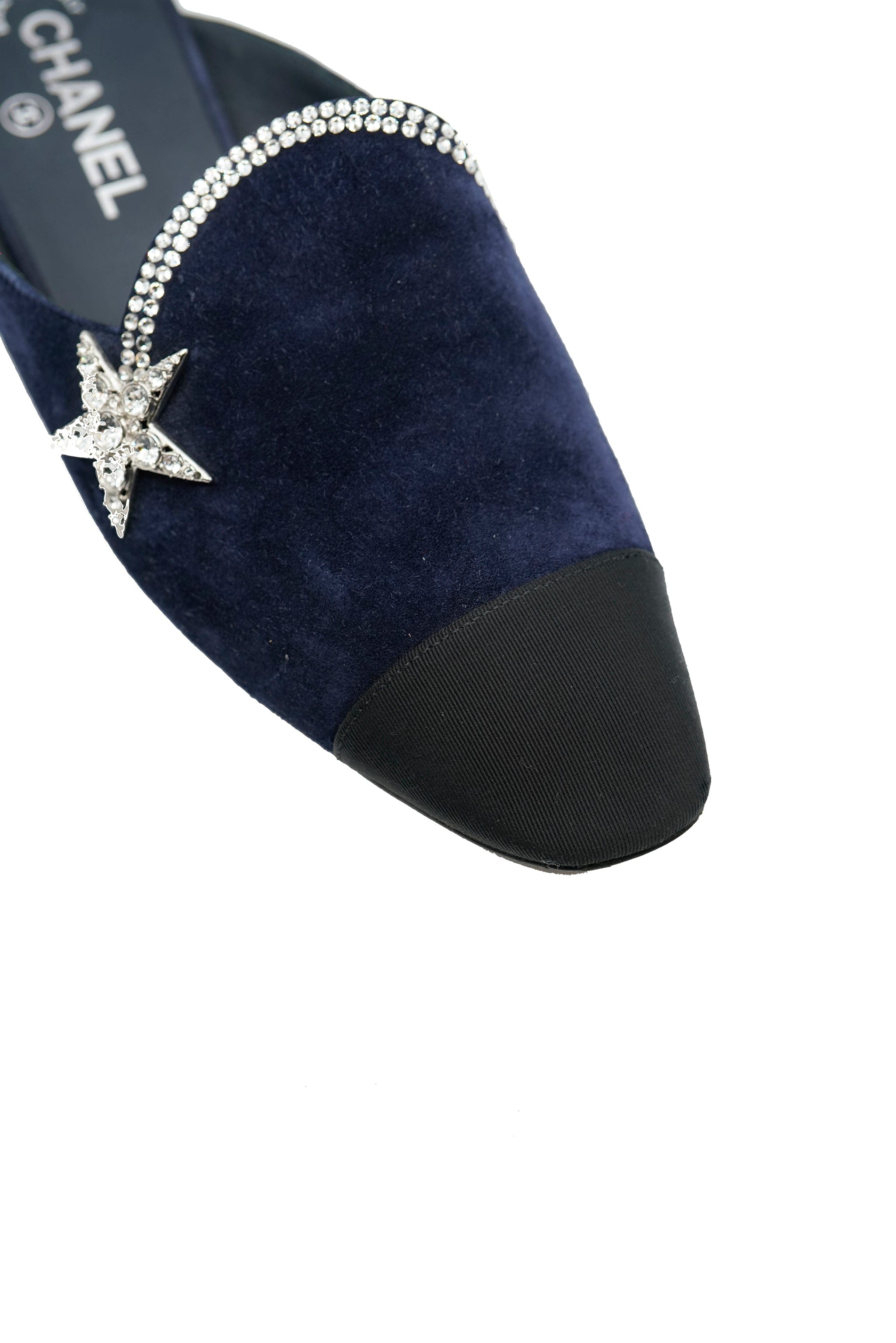 Chanel Chanel mules blue suede crystals star 38 ASC1416