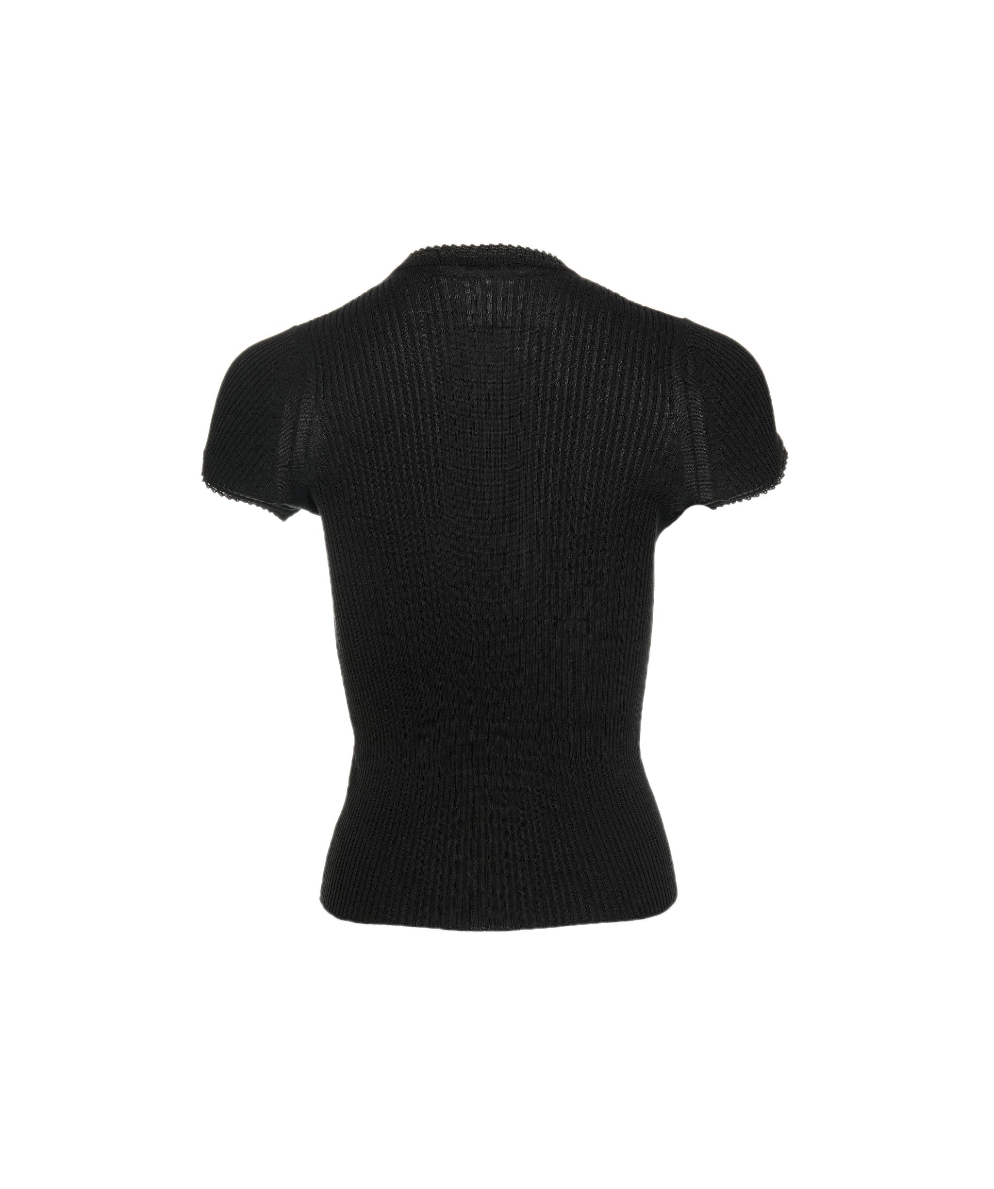 Chanel Chanel P37 CC Summer Knit Top Black ASL6828