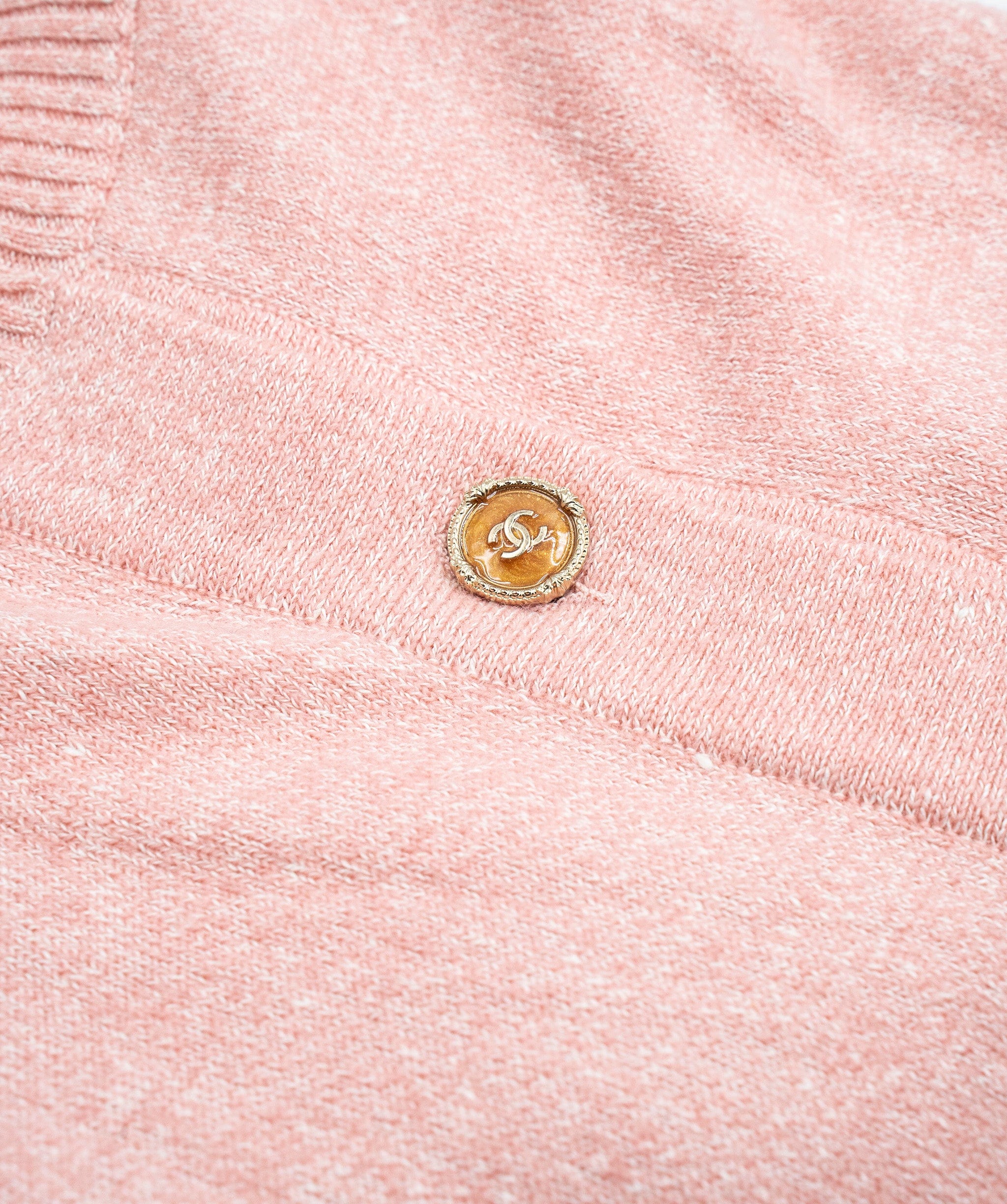 Chanel Chanel P45372 CC Buttons Cardigan Pink ASL5164