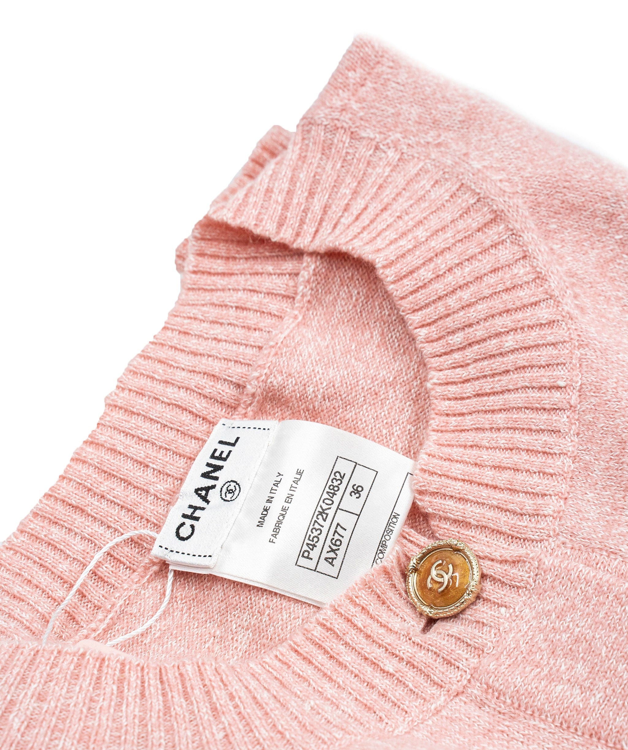 Chanel Chanel P45372 CC Buttons Cardigan Pink ASL5164