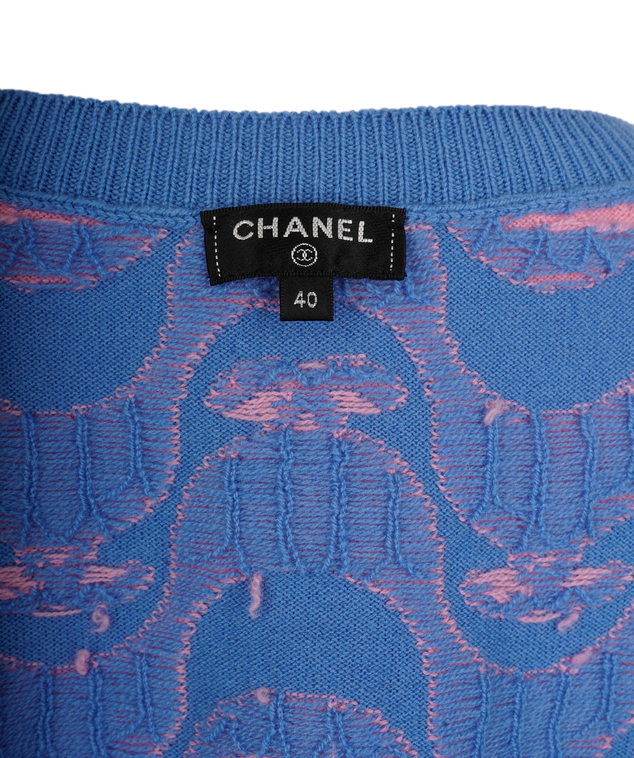 Chanel Chanel Paris Rio pullover pink blue ASL6508