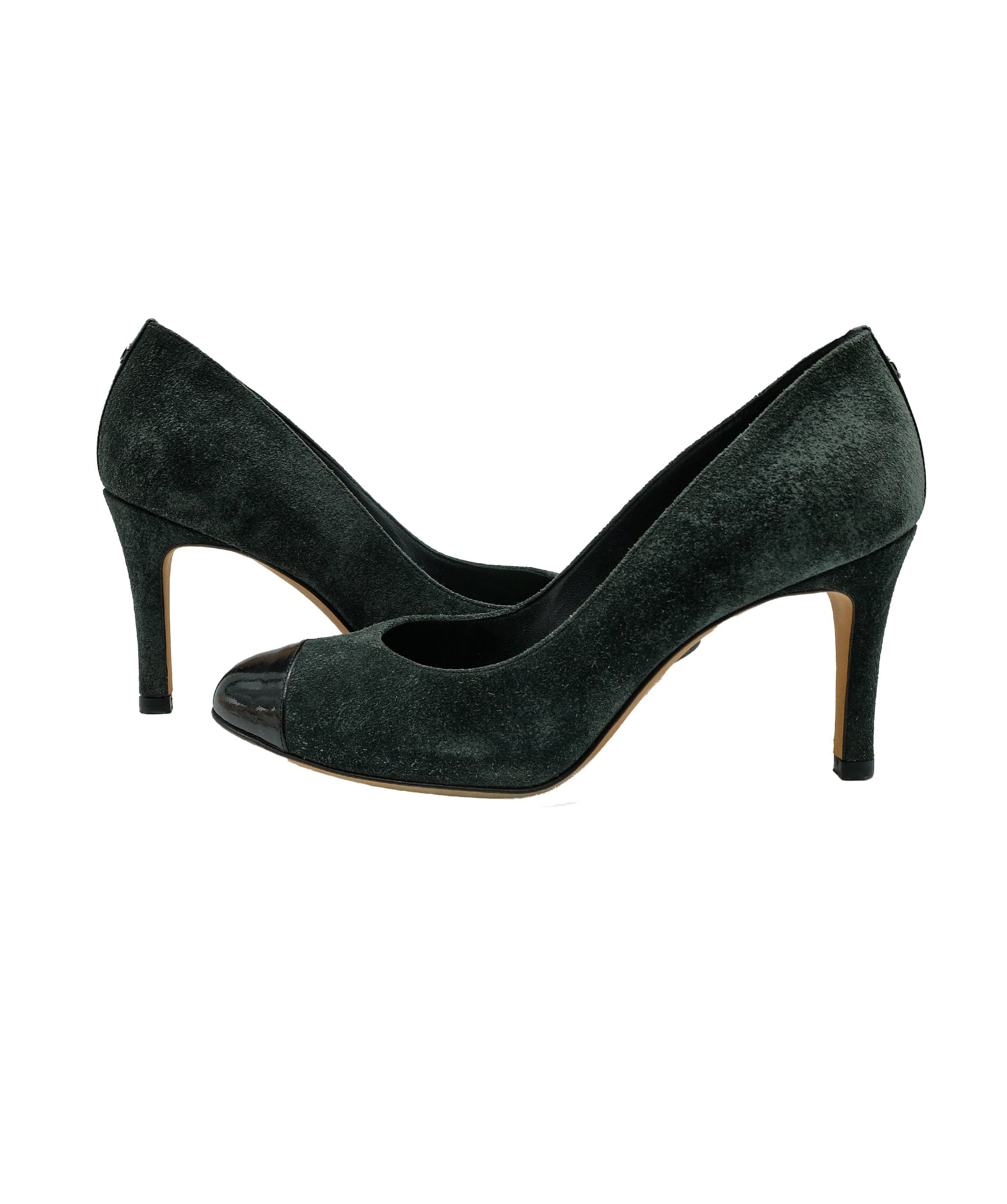 Chanel Chanel Pumps Green Suede 37 RJC1867