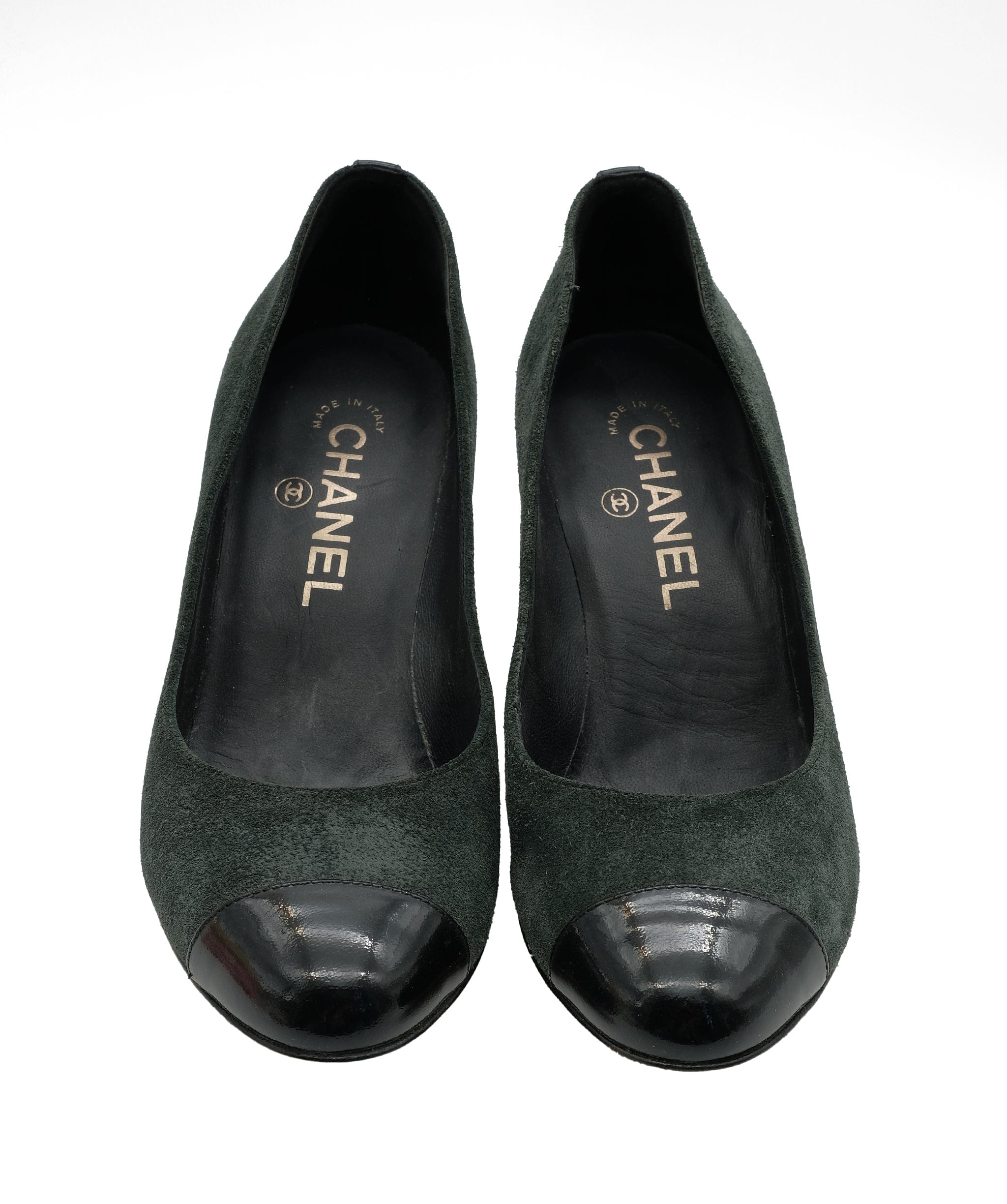 Chanel Chanel Pumps Green Suede 37 RJC1867