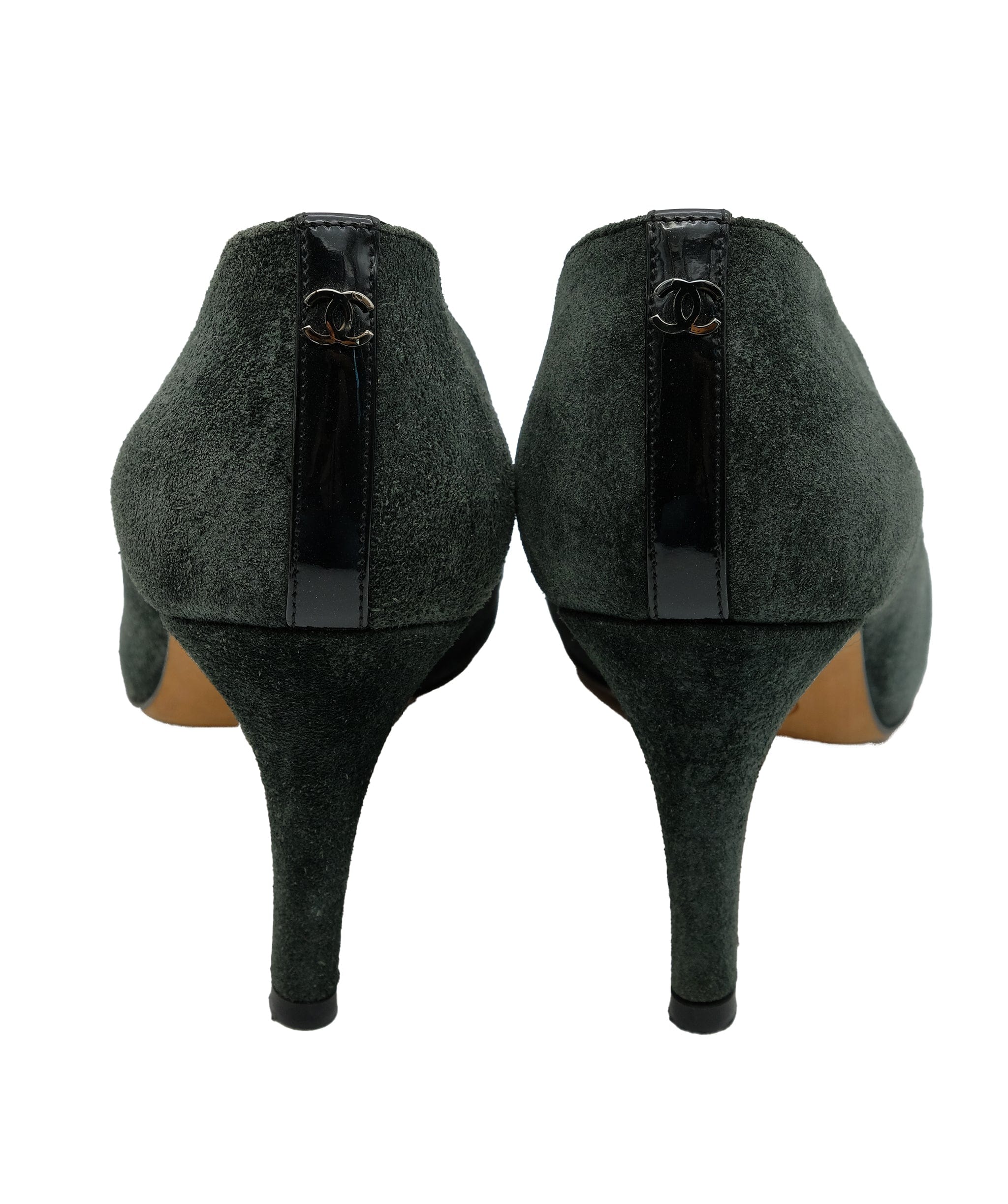 Chanel Chanel Pumps Green Suede 37 RJC1867