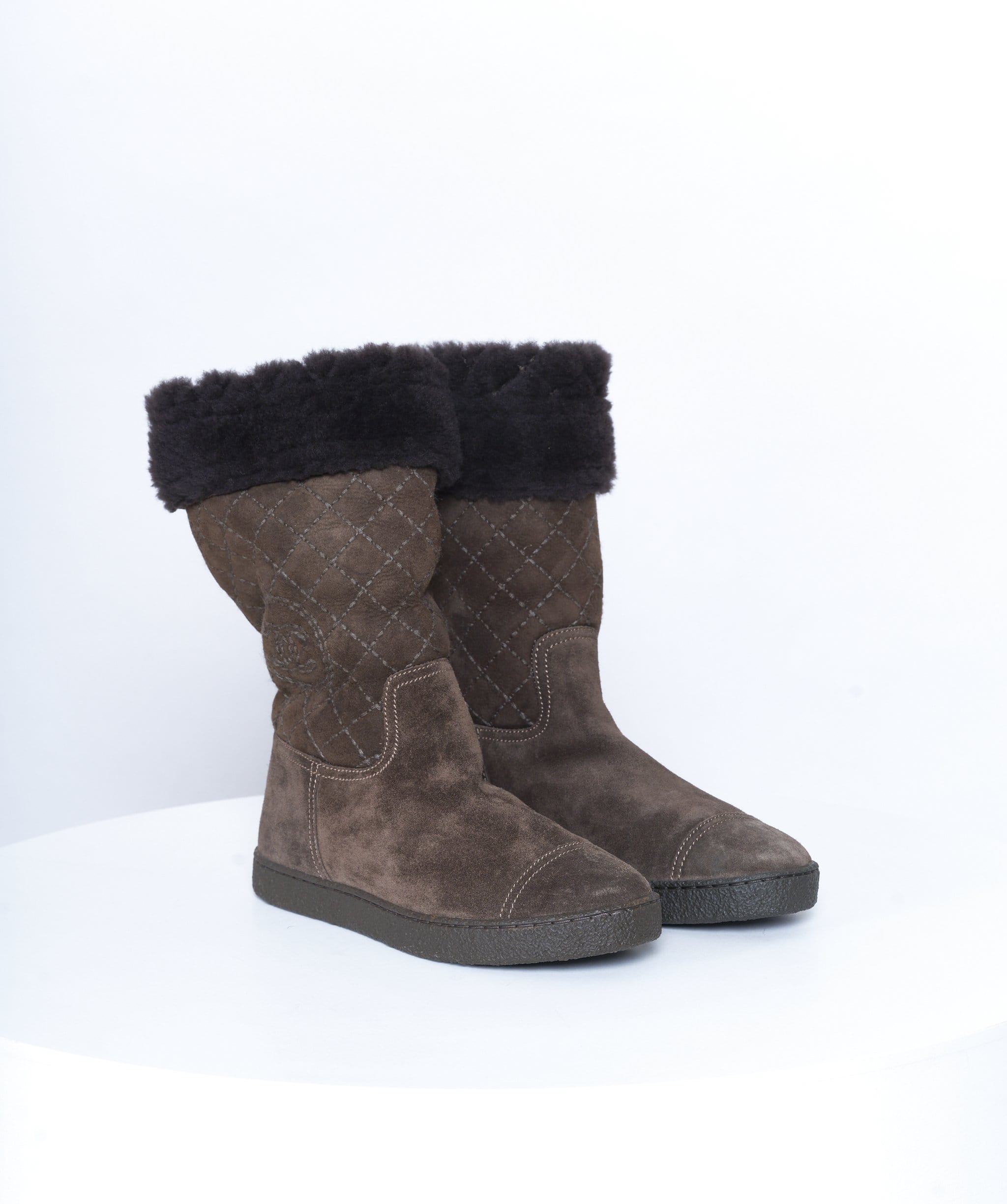 Chanel Chanel Shearling Boots Size 37