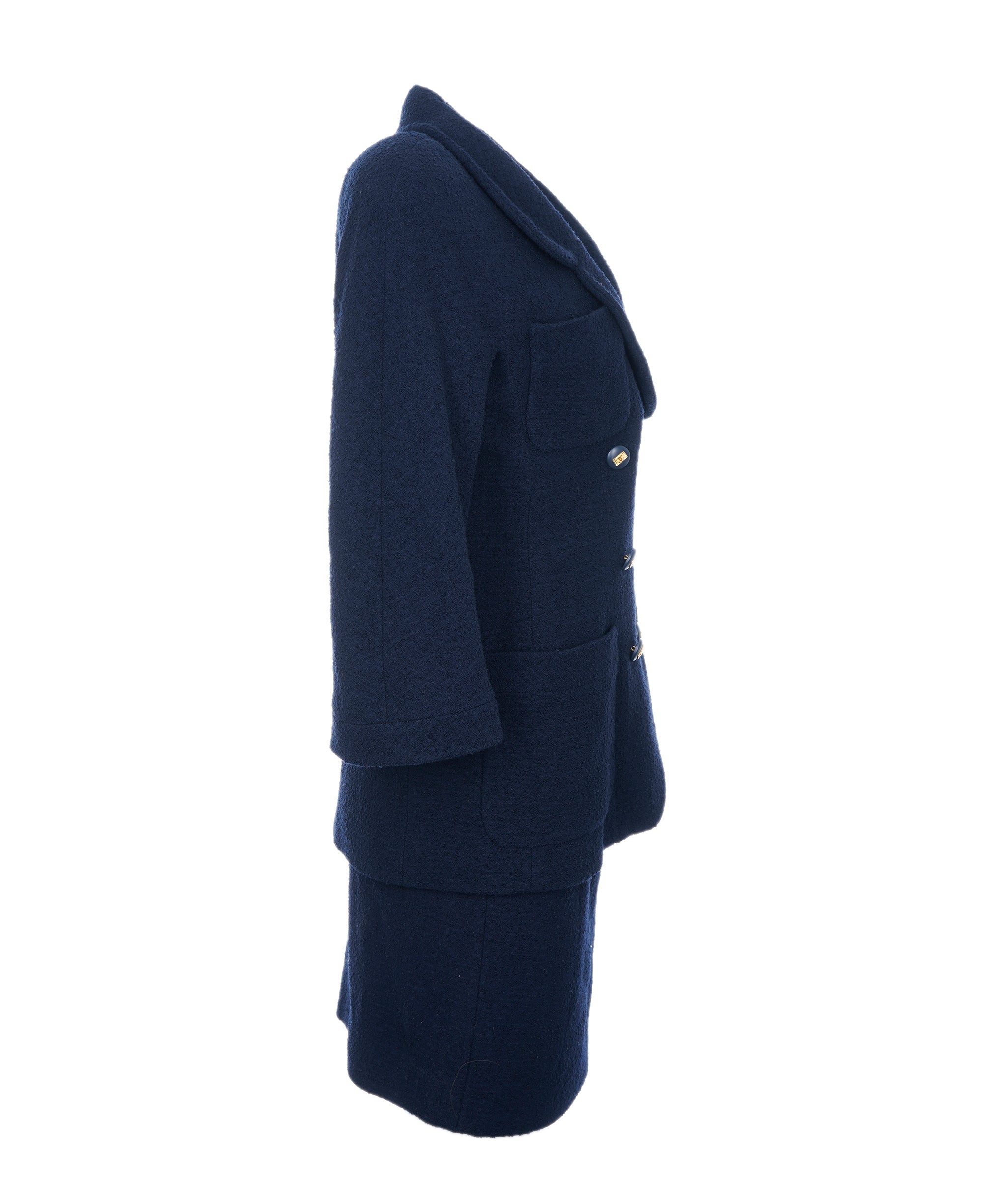 Chanel Chanel Skirt Suit Navy ASL7174