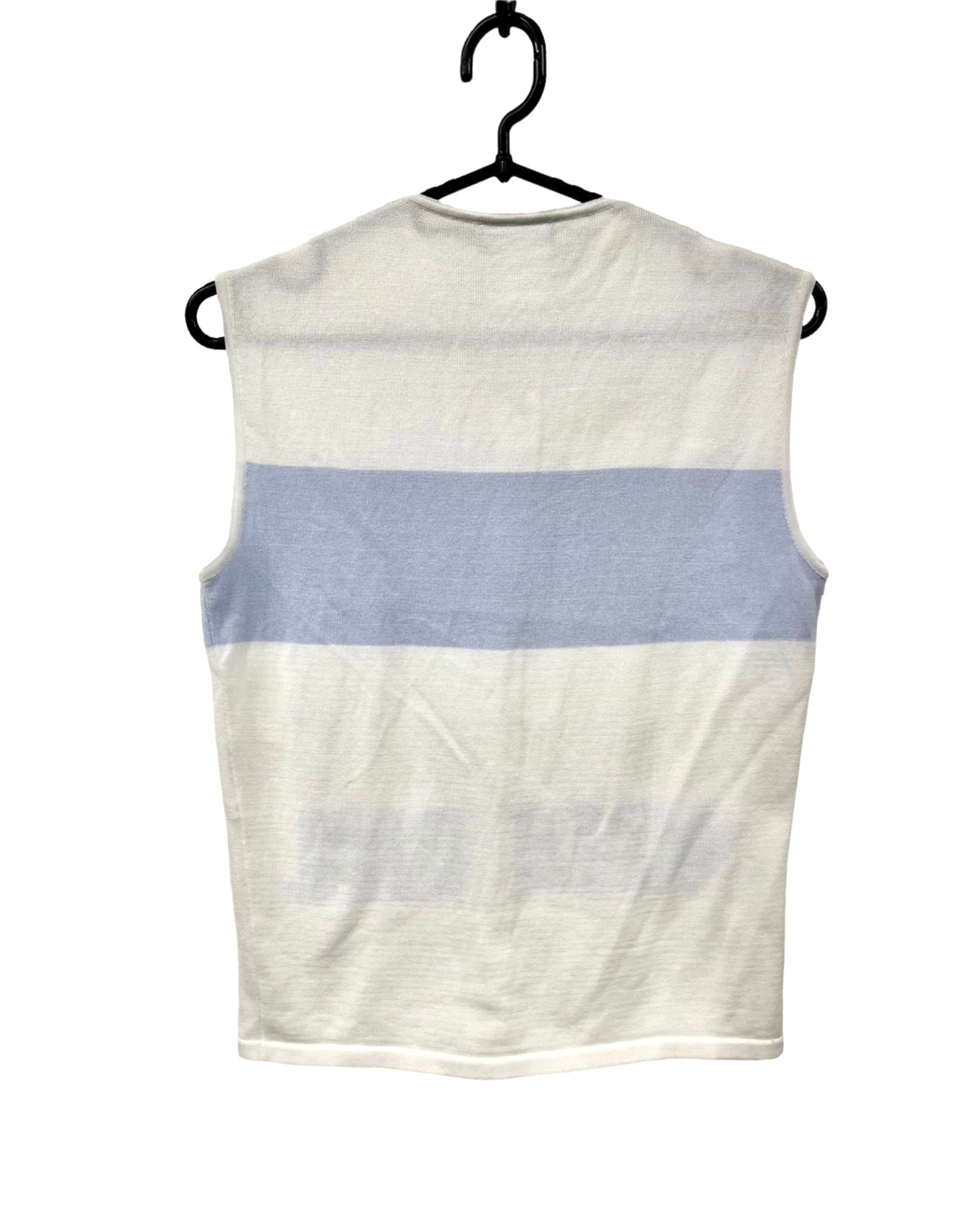 Chanel Chanel Sleeveless Knit Top White / Blue FR38 SKL1567