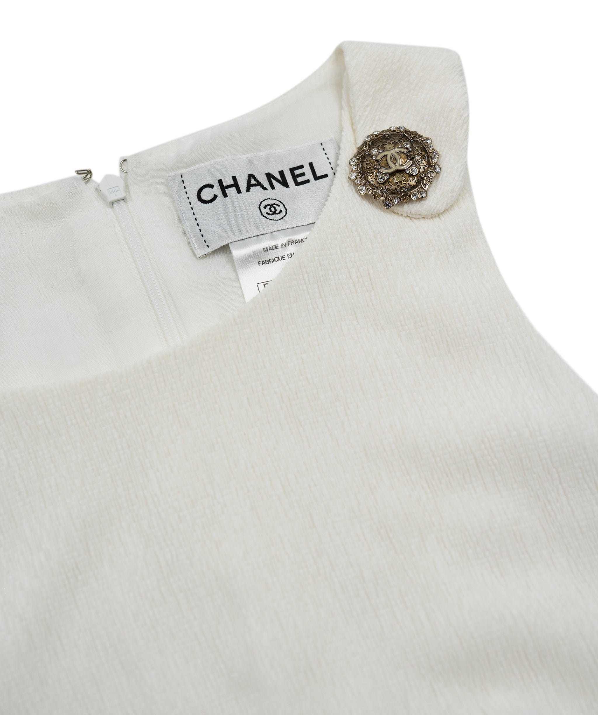 Chanel Chanel Sleeveless Long White Dress ASL4605