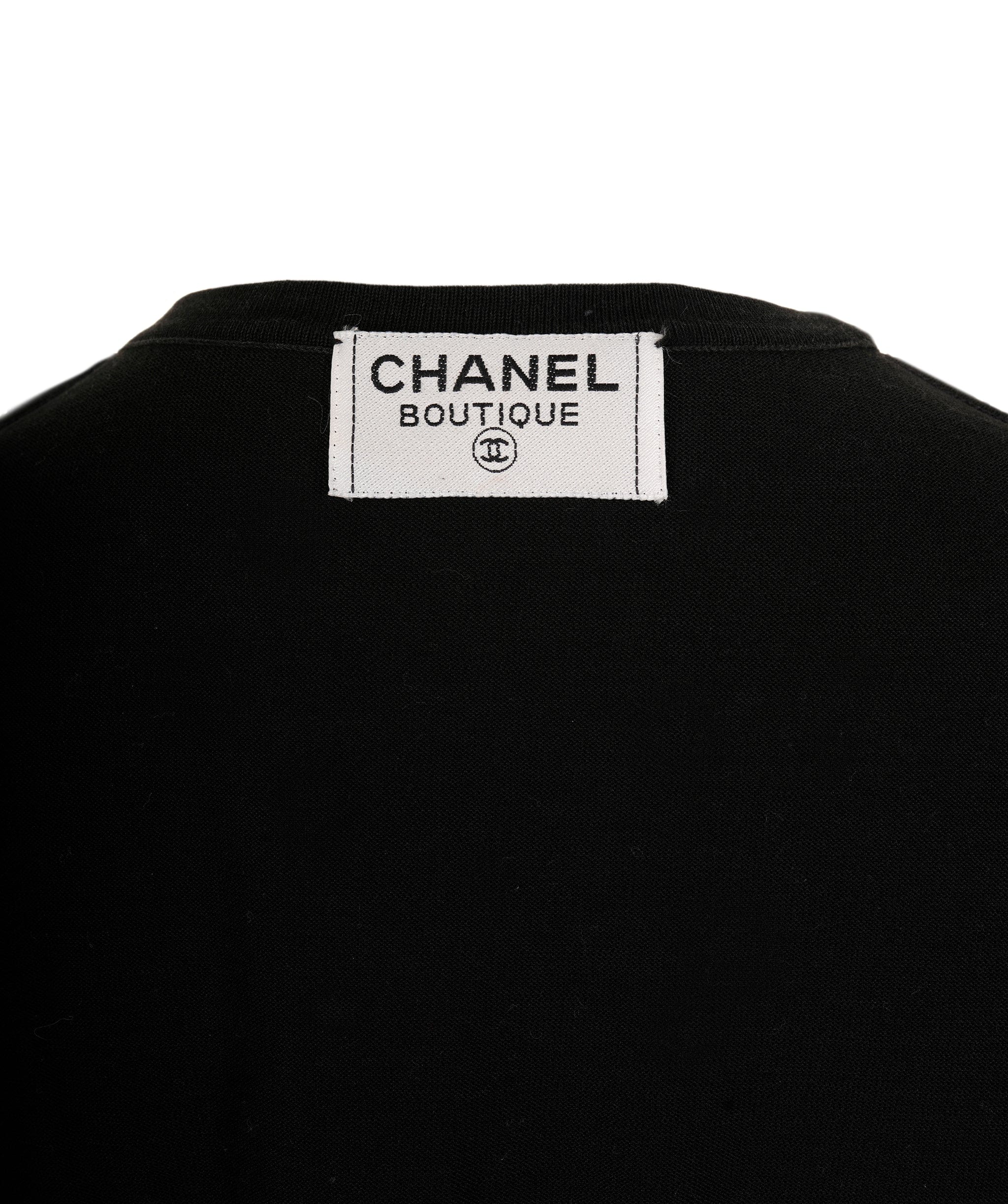 Chanel Chanel Small CC Knit Top Black ASL6453