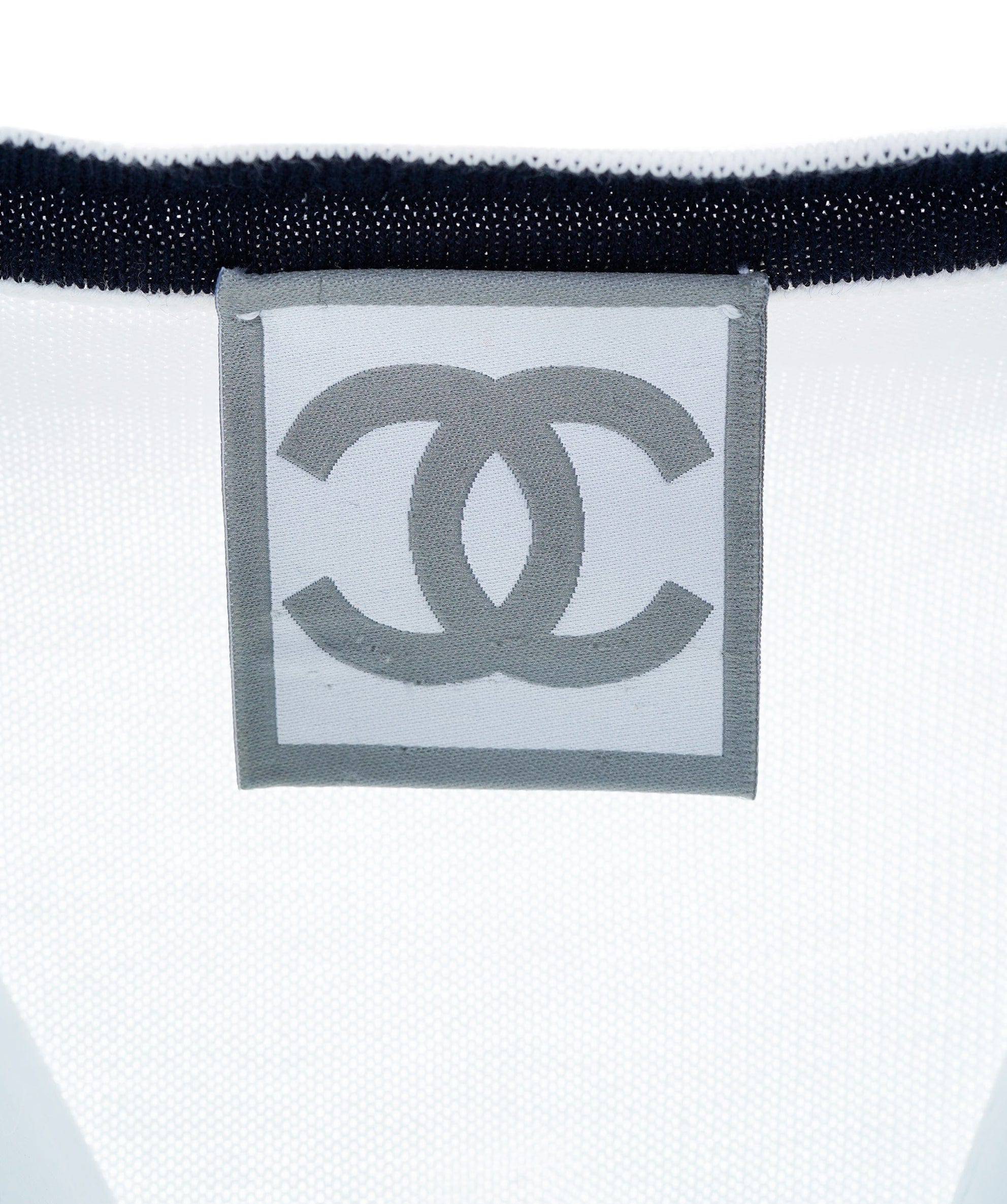 Chanel Chanel Sport Logo Knit Top White ASL6980