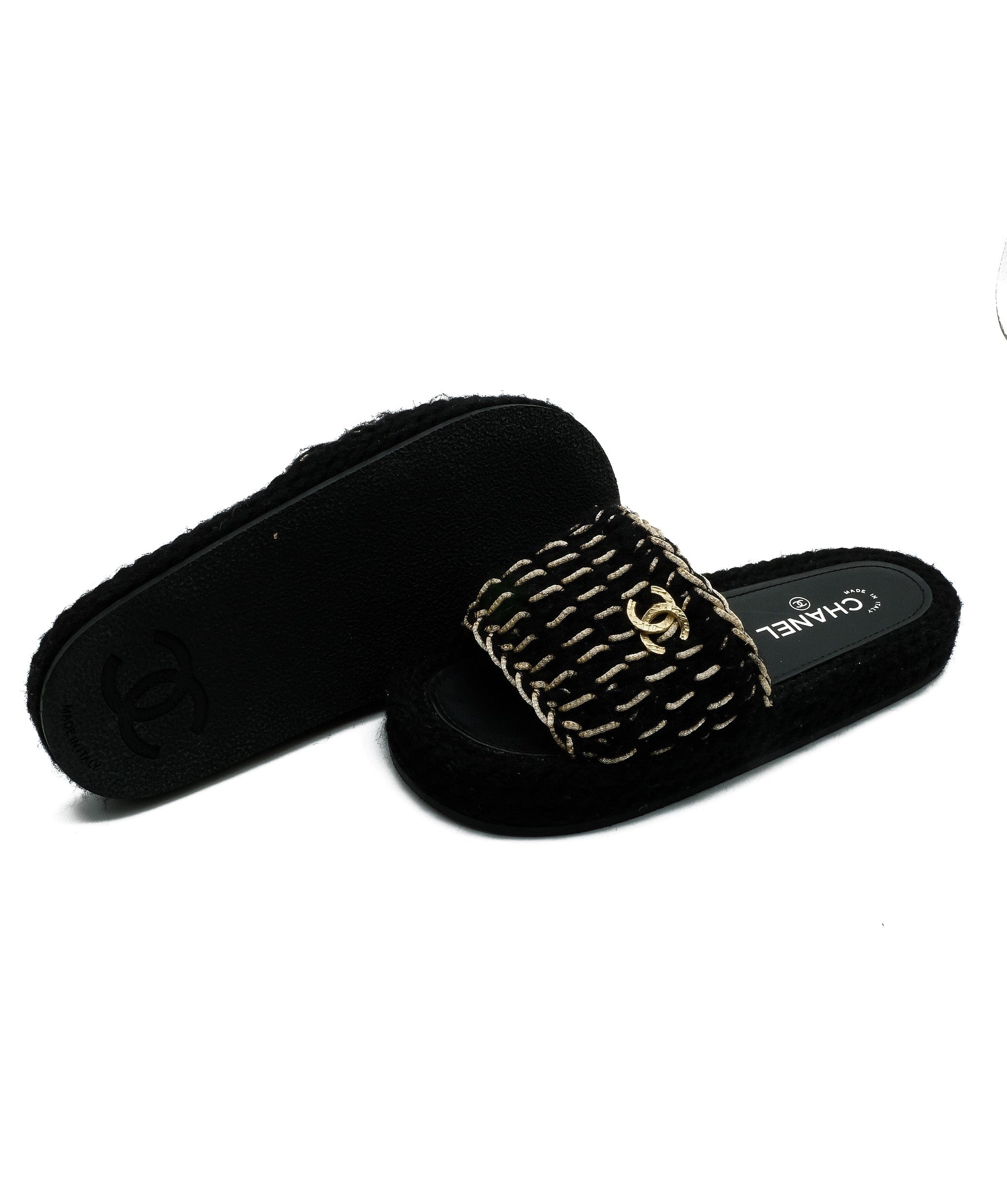 Chanel Chanel Tweed Slides 39C RJC1288