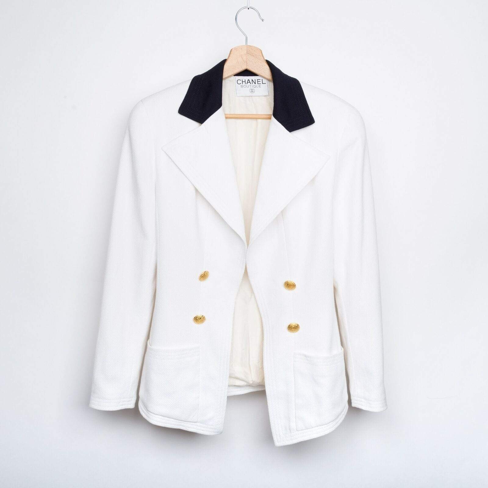 Chanel Chanel White Cotton Blazer