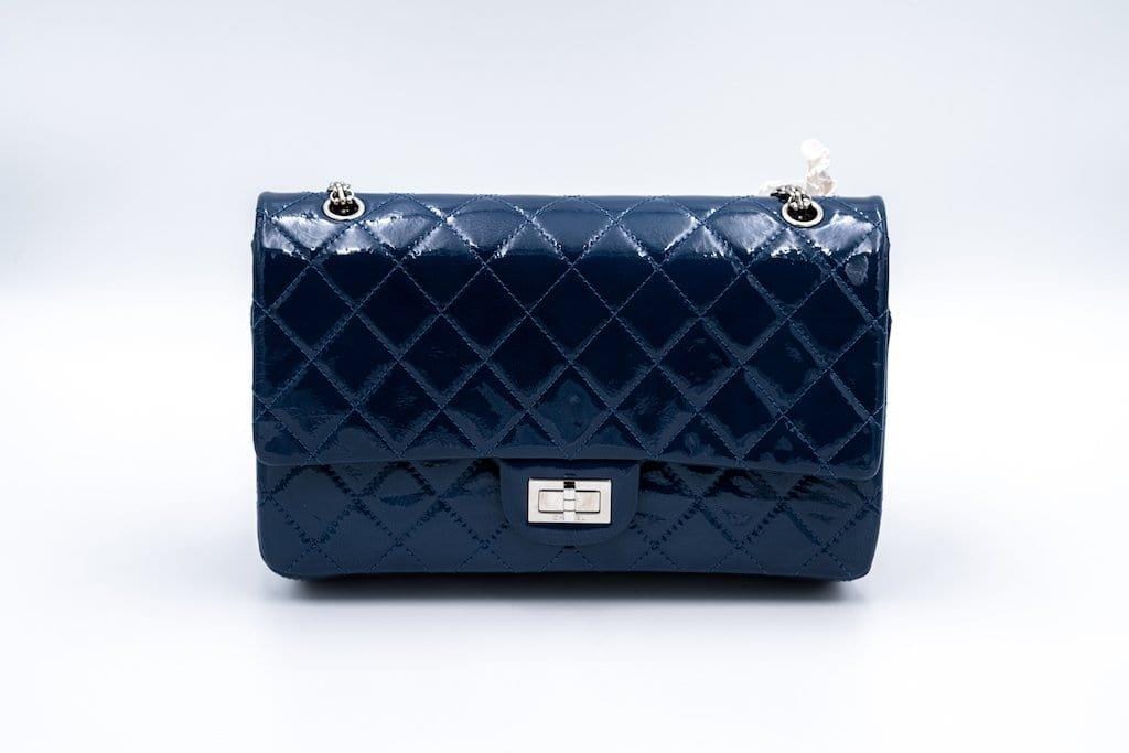 Chanel Chanel Reissue 227 Navy Patent Flap Bag