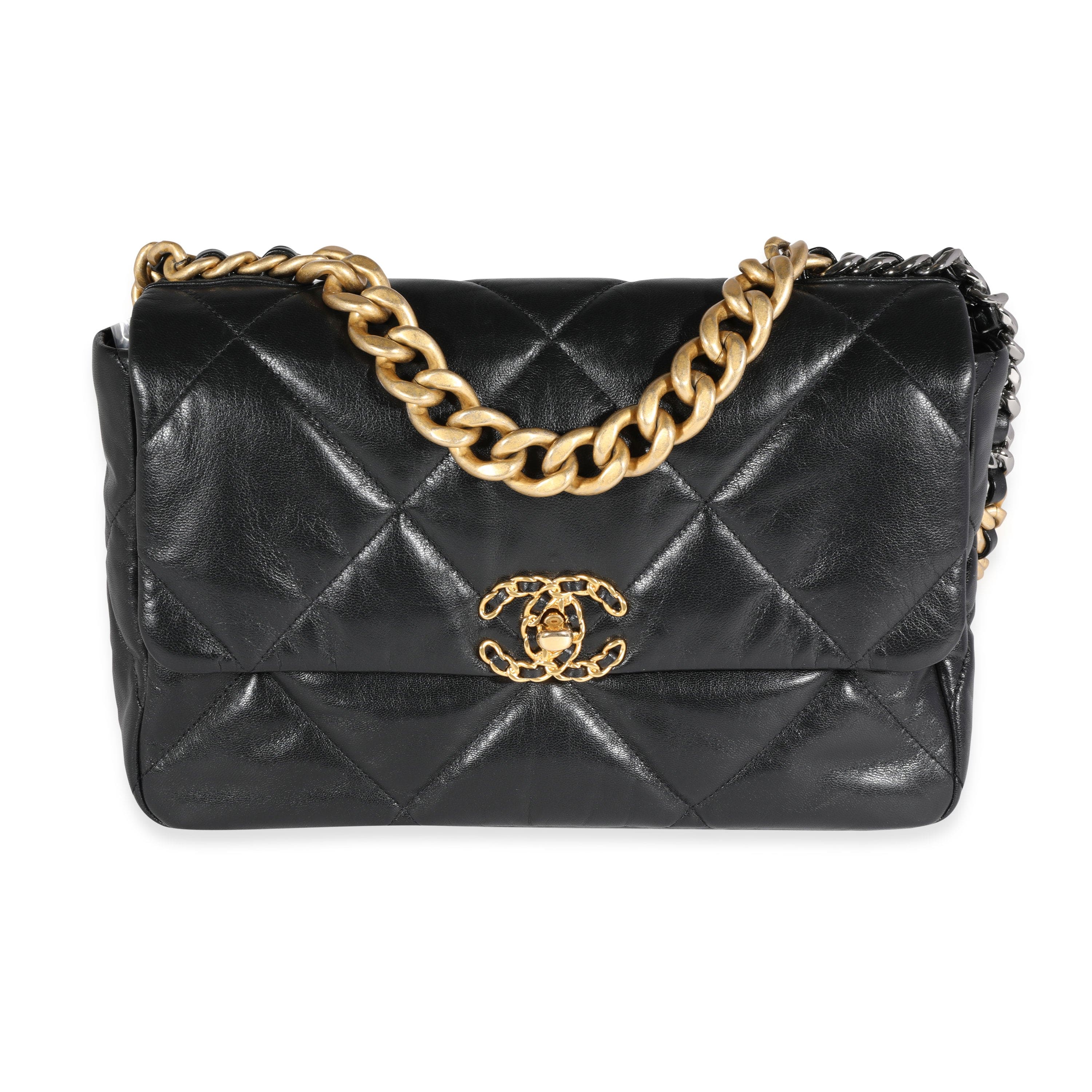 Chanel Chanel Black Quilted Lambskin Chanel 19 Large Flap Bag