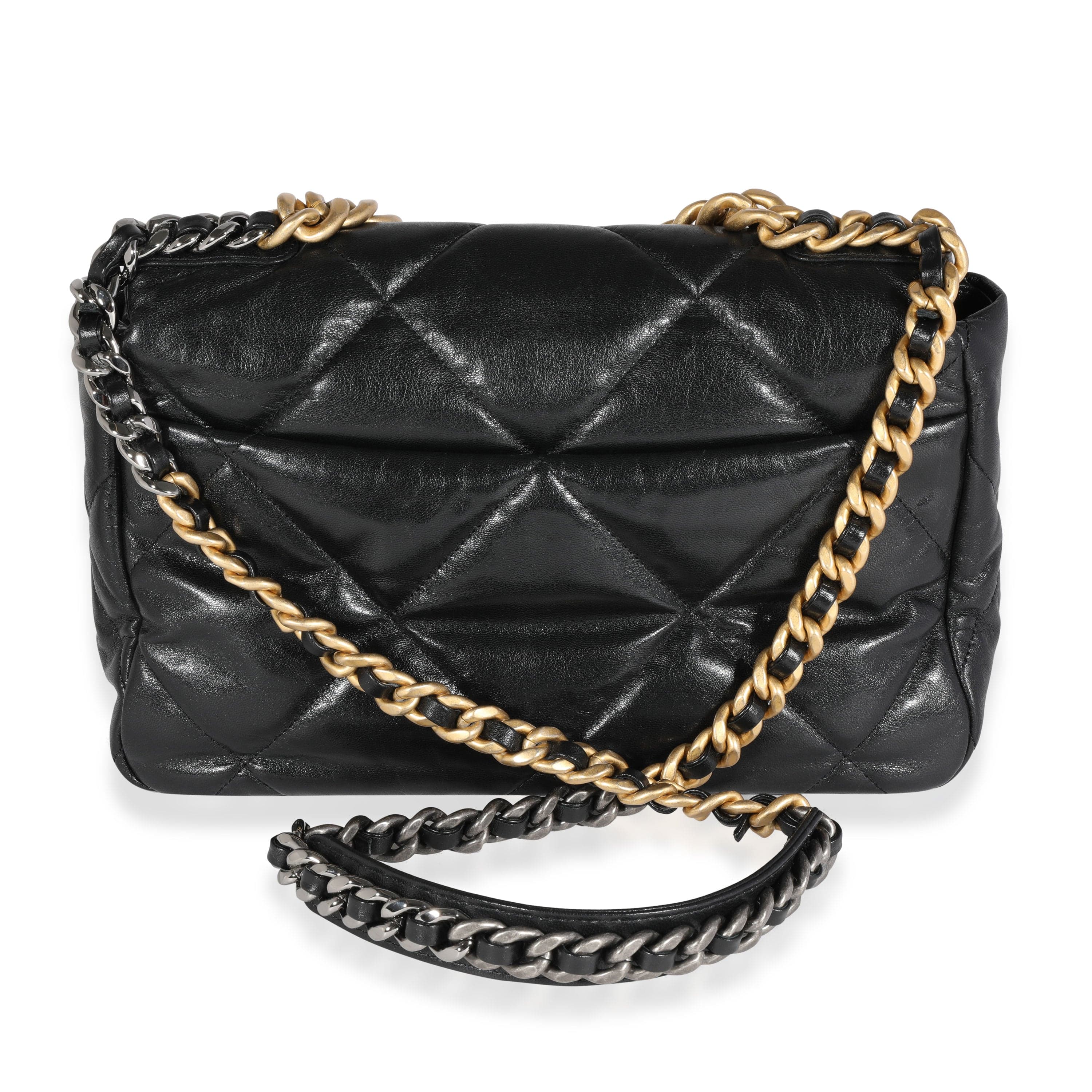 Chanel Chanel Black Quilted Lambskin Chanel 19 Large Flap Bag