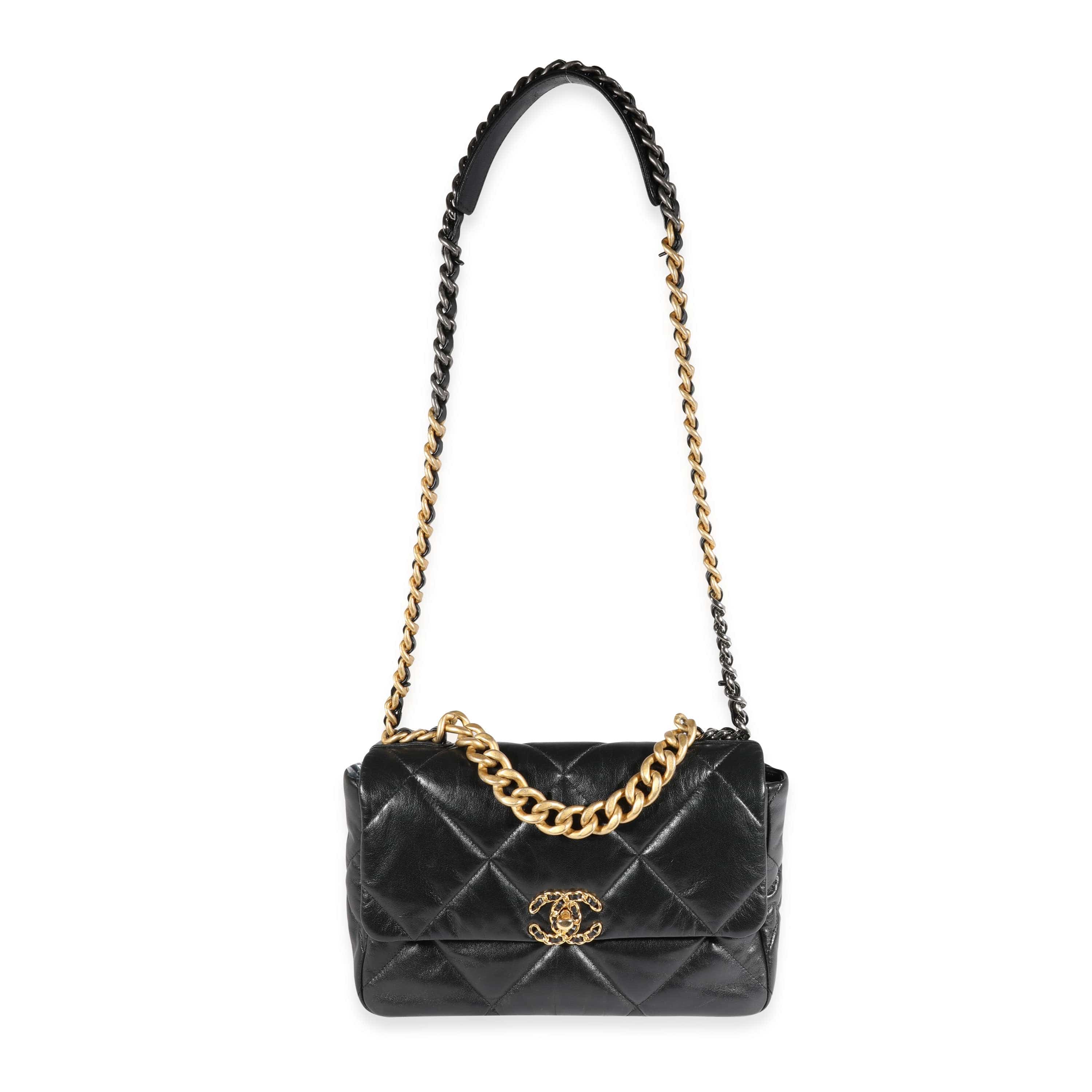 Chanel Chanel Black Quilted Lambskin Chanel 19 Large Flap Bag